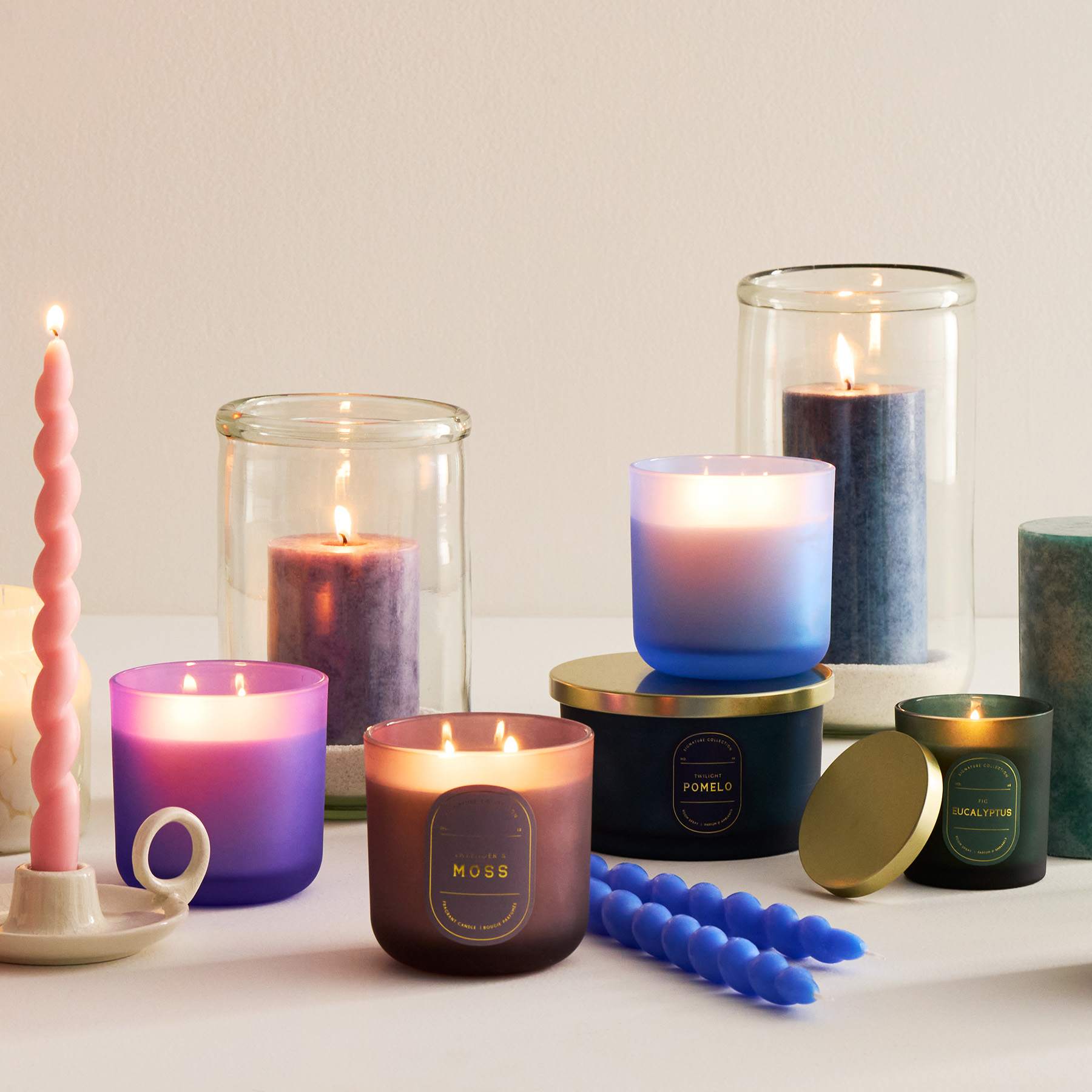Twilight Pomelo Scented Pillar Candle, 3x6