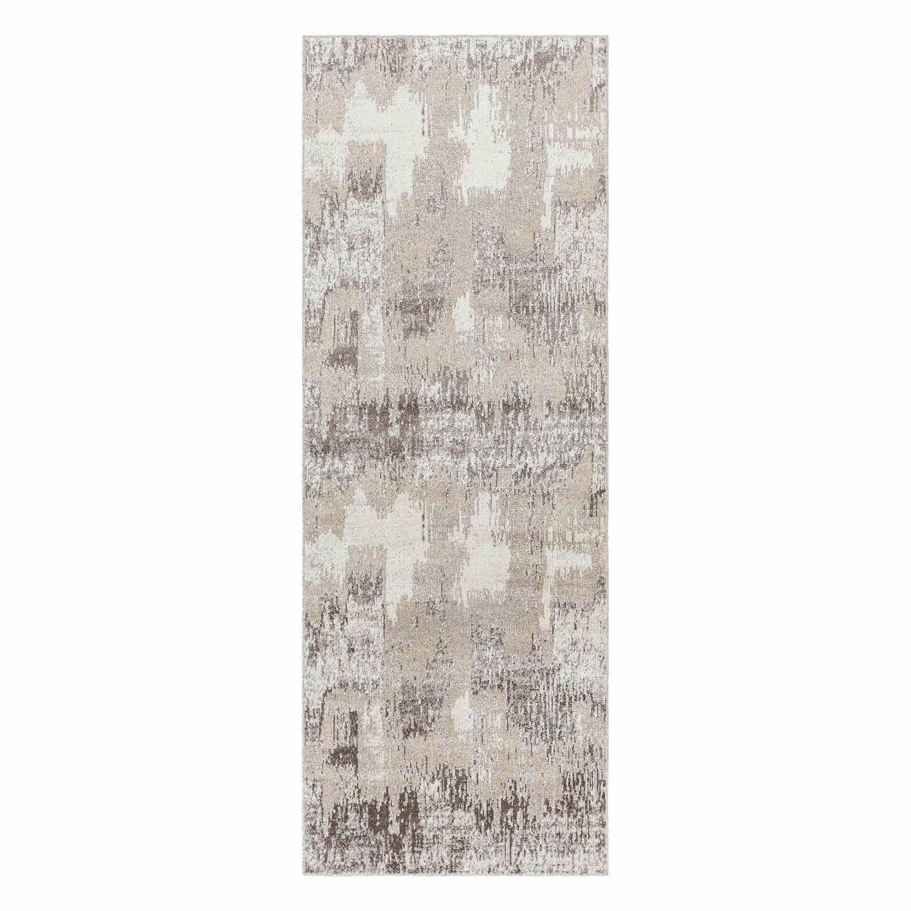 Lavadora Grey Washable Abstract Runner, 2x7