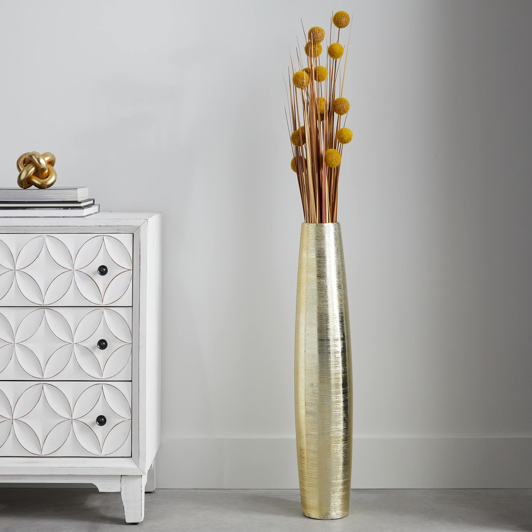 Gold Ceramic Vase, 30"
