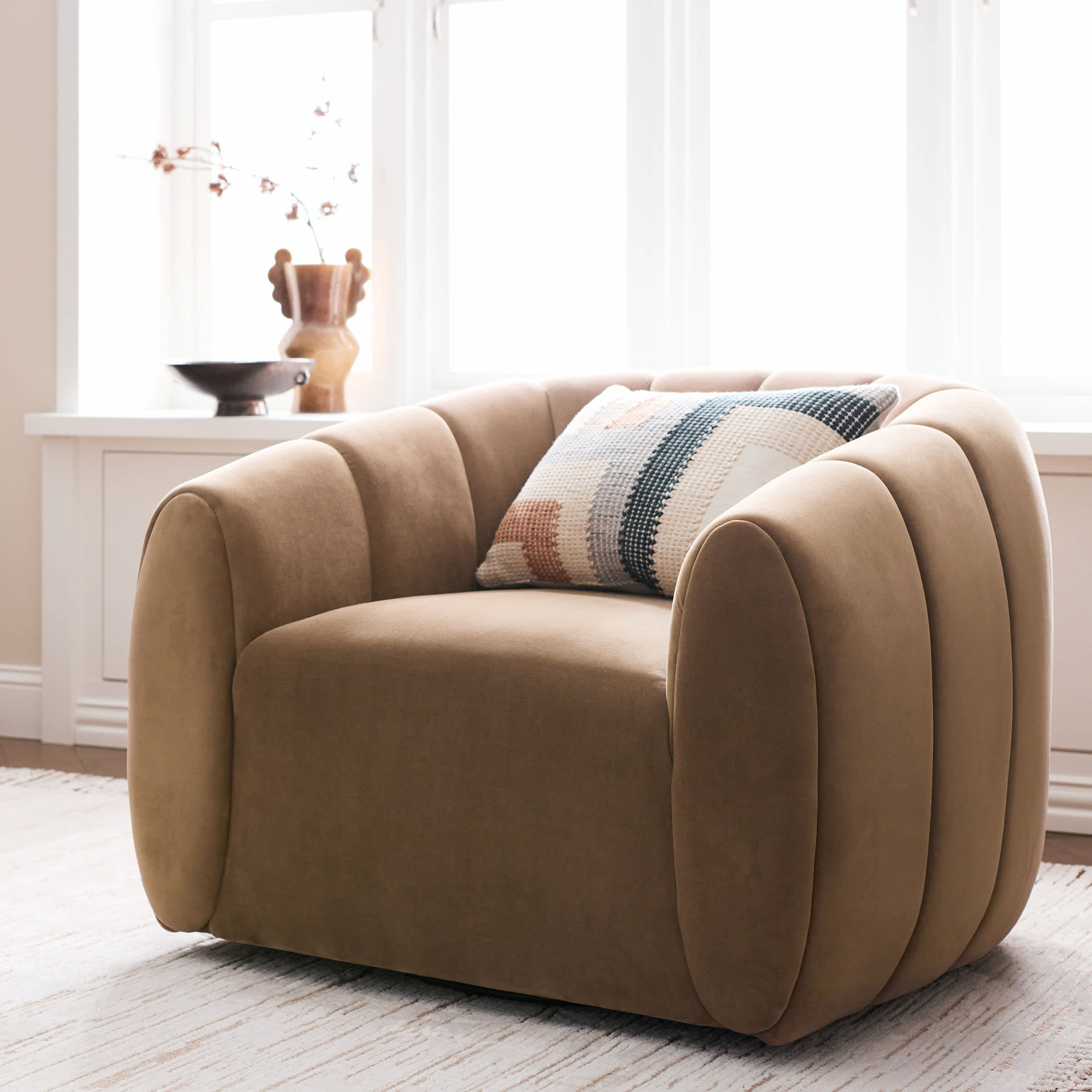 Miles Accent Chair & Trina Coffee Table 3-Piece Set
