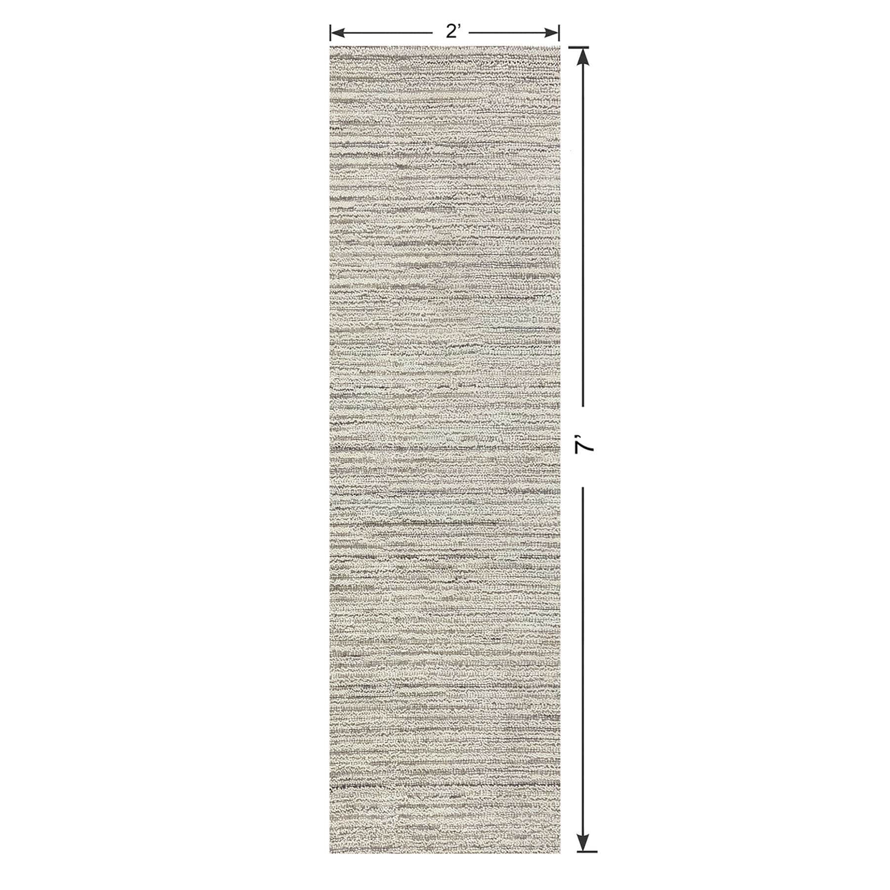 (A472) Honeybloom Burns Neutral Woven Runner, 2x7