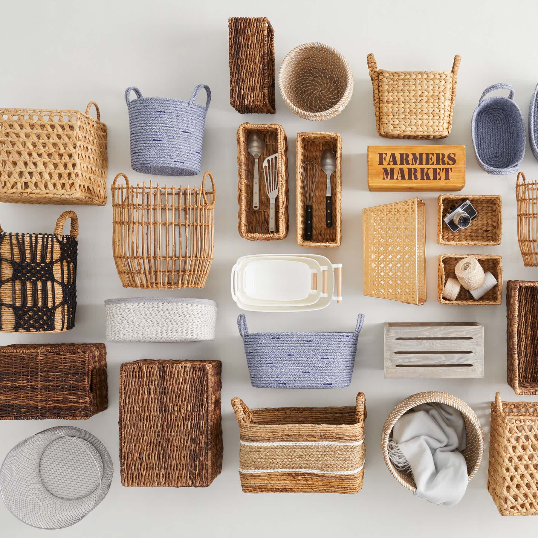 Woven Abaca Storage Basket with Lid, Medium