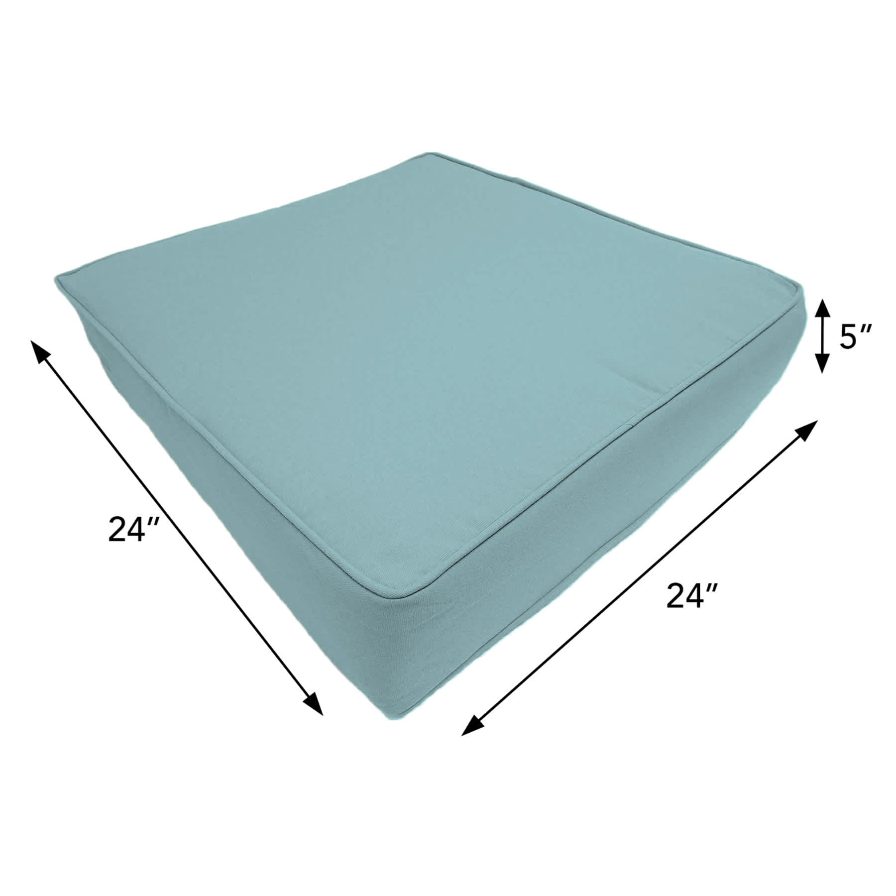 Canal Blue Canvas Single Outdoor Deep Seat Cushion
