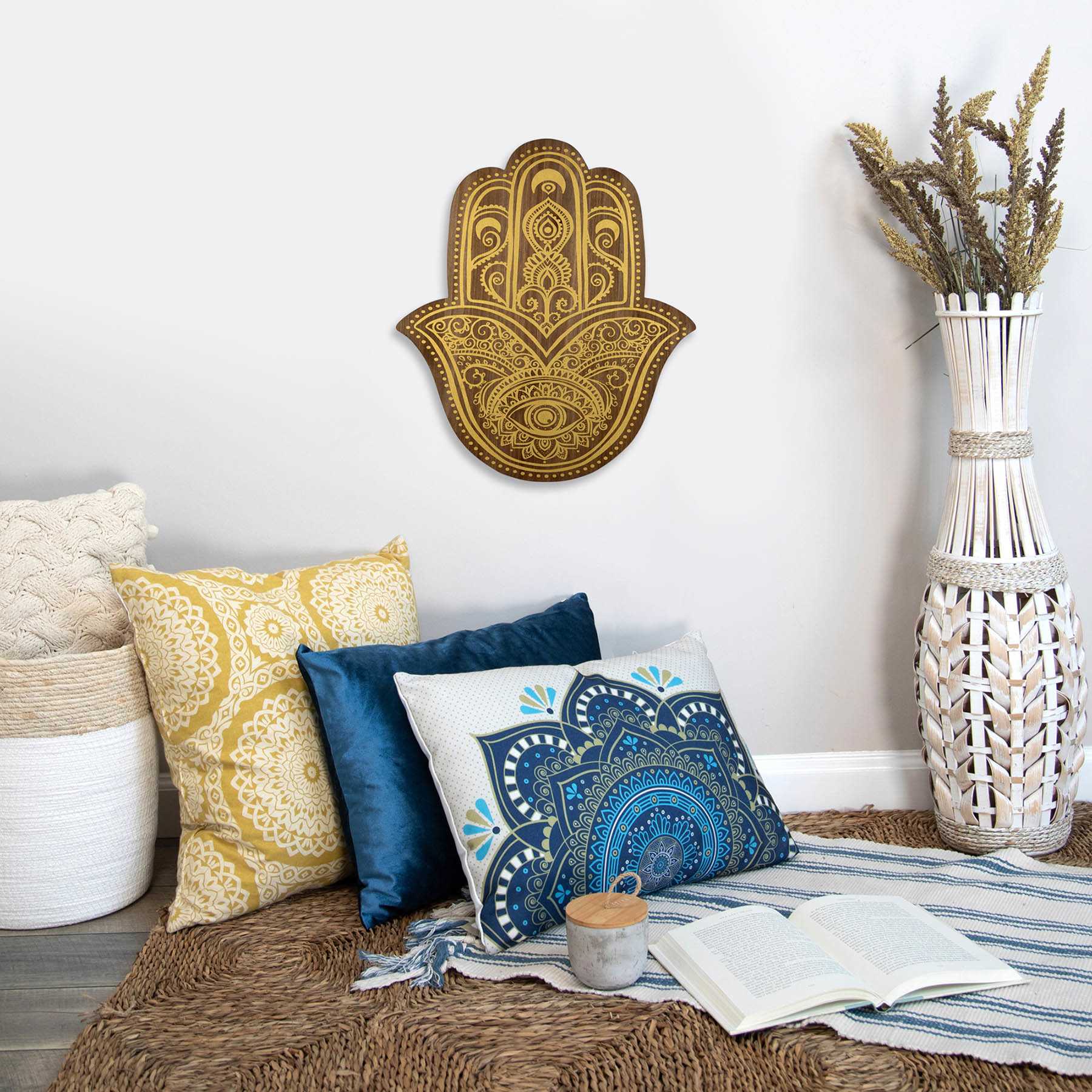 Metallic Hamsa Wall Decor, 16x14