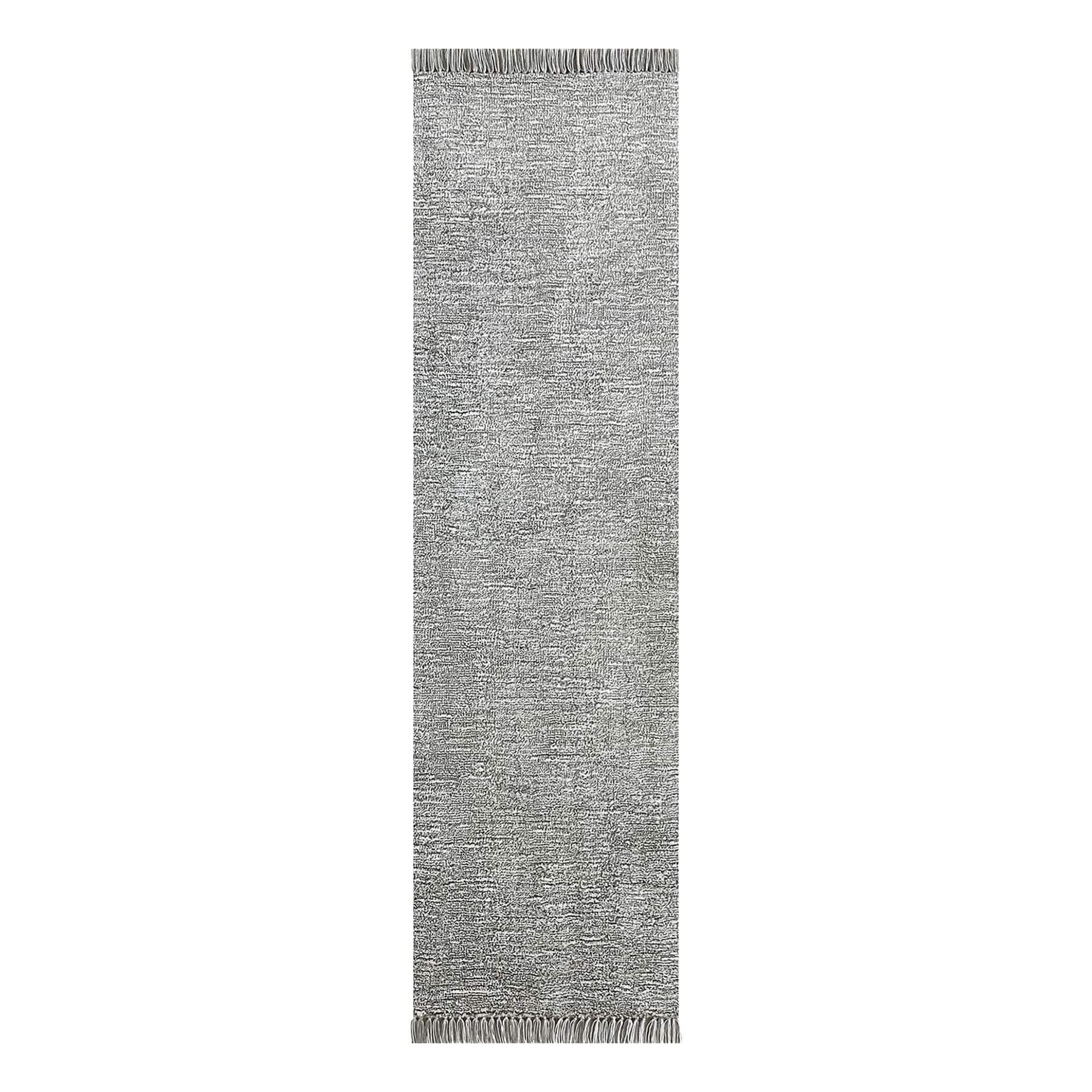 (A484) Crosby St. Breton Grey Tufted Runner, 2x7