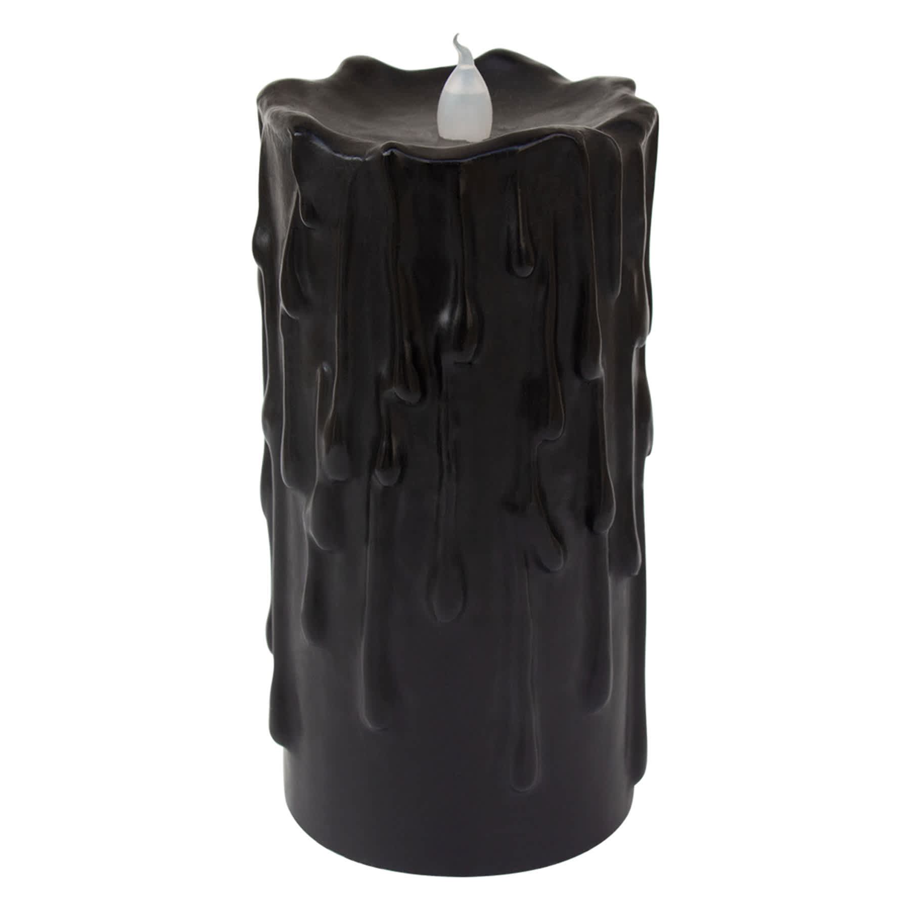 Midnight Shadows Black Drip LED Candle, 3x6