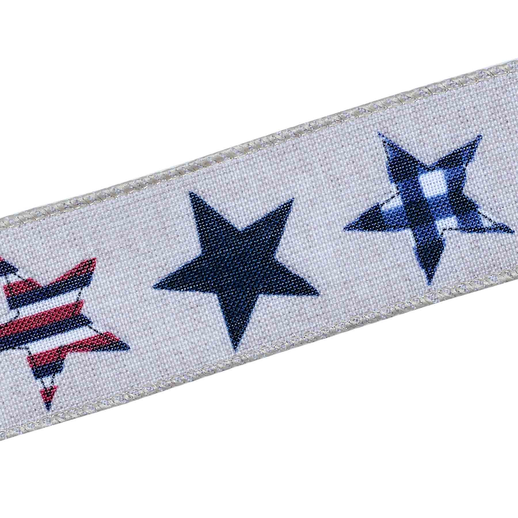 Americana Plaid Stars Wired Ribbon