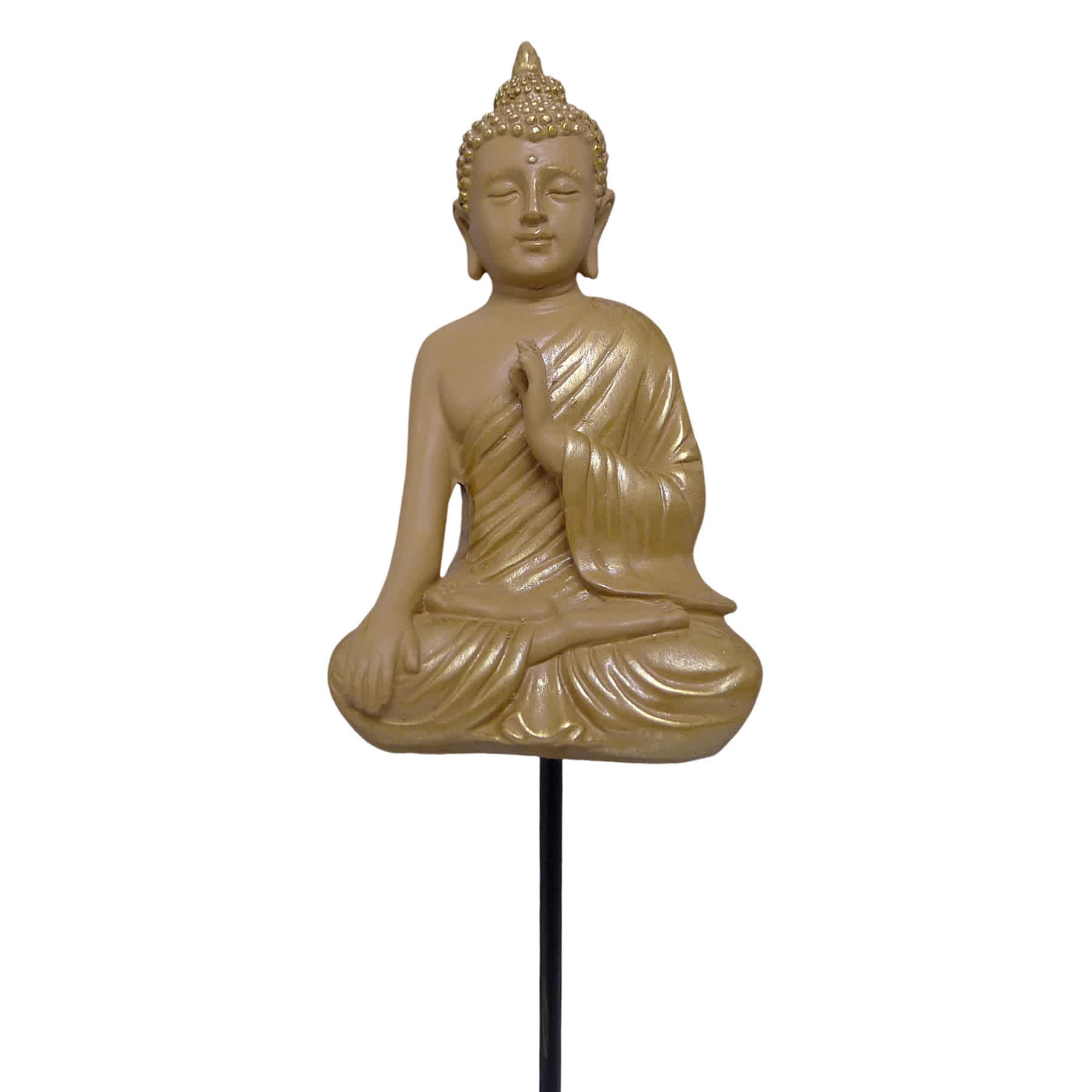 Found & Fable Gold Buddha Yard Pick, 14"