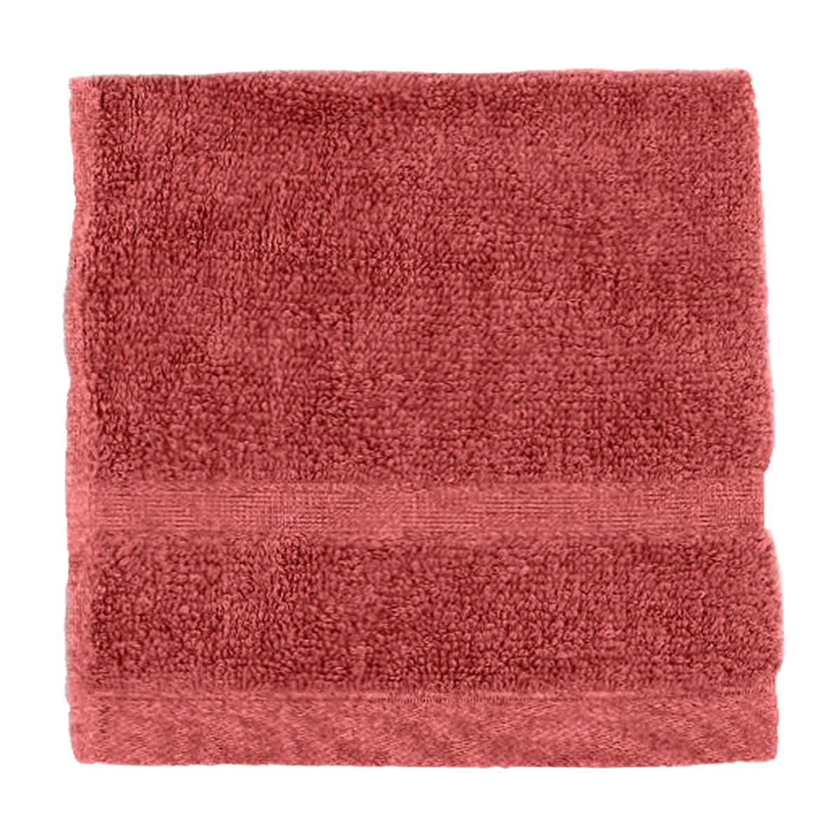 Essential Solid Terracotta Washcloth, 13"