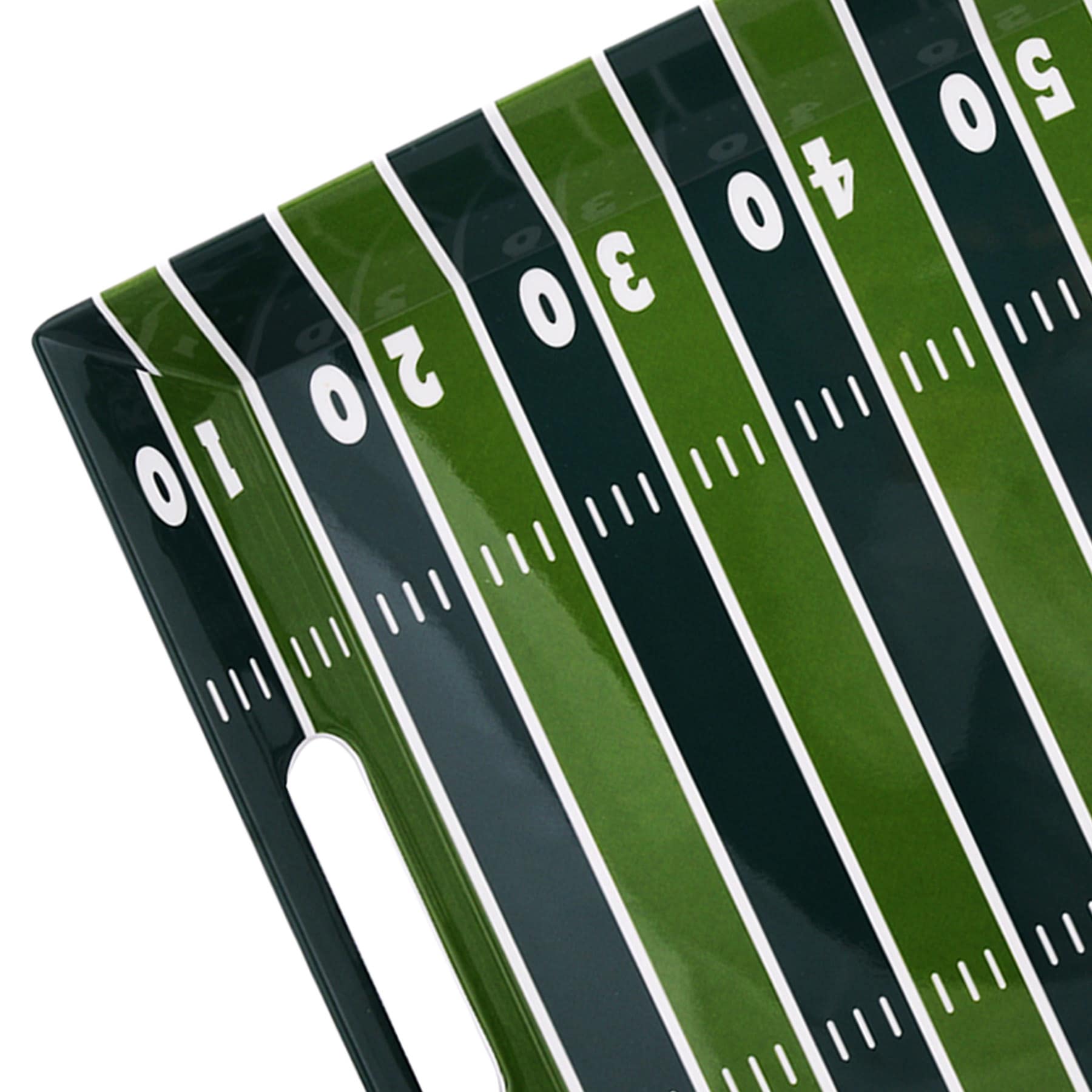 Green Football Field Serving Tray, 19x14