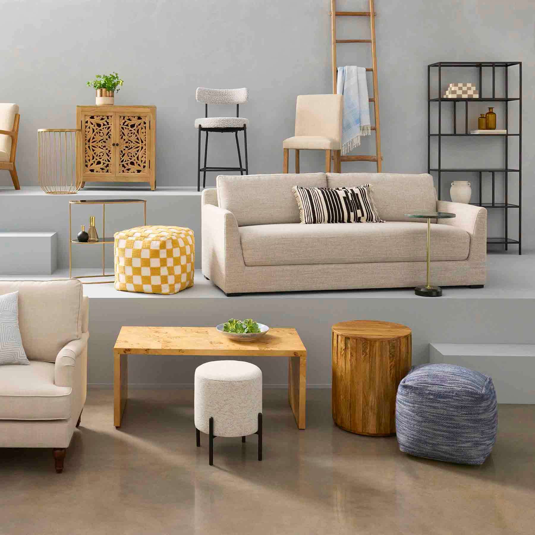 Found & Fable Havana Accent Table with Natural Mango Wood Finish