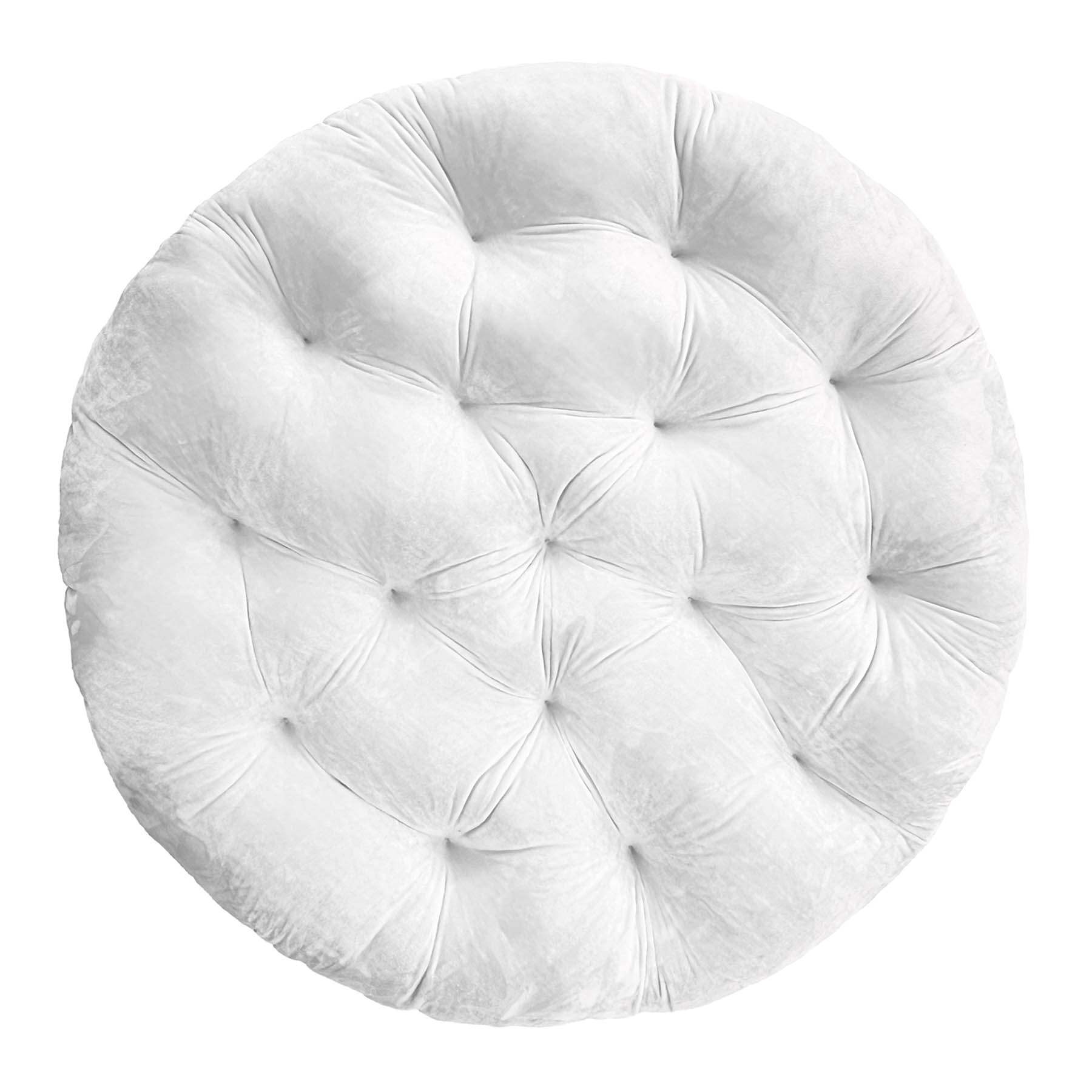 Plush Papasan Cushion, White