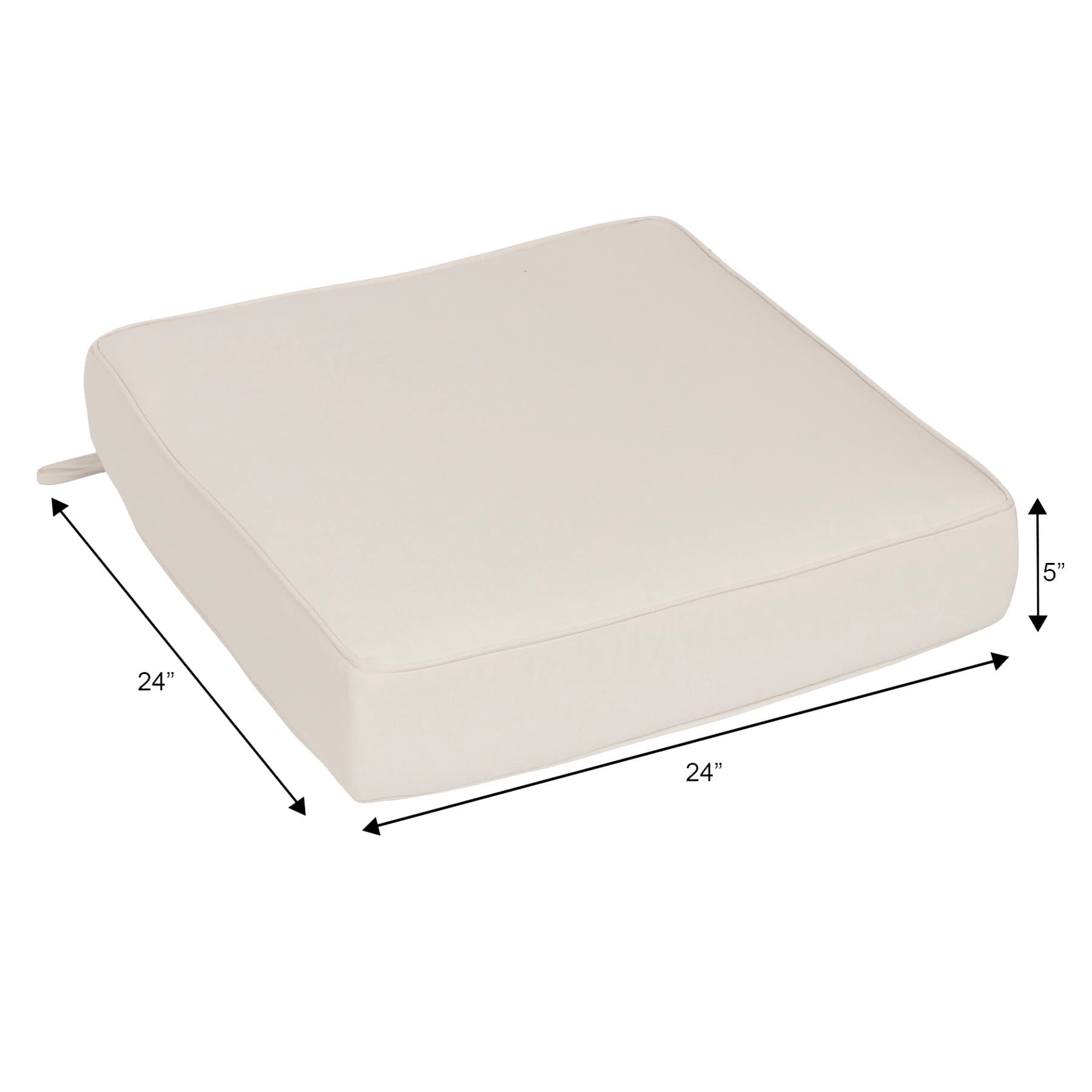 Natural Canvas Outdoor Deep Seat Cushion