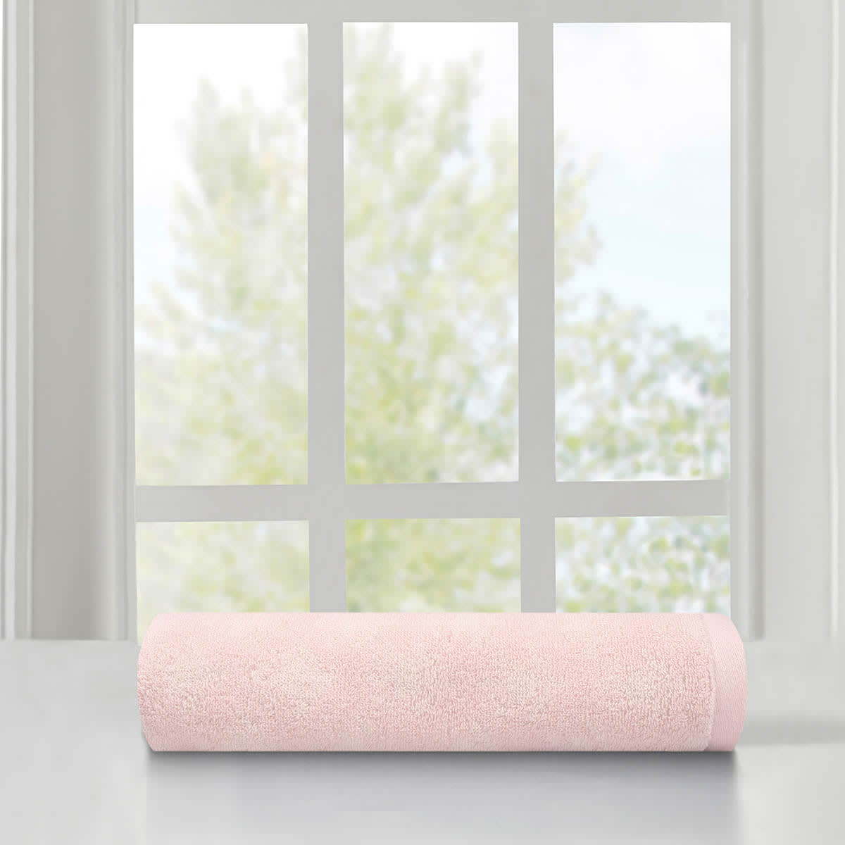 Honeybloom Plush Performance Pink Patterned Cotton Bath Towel, 30x54