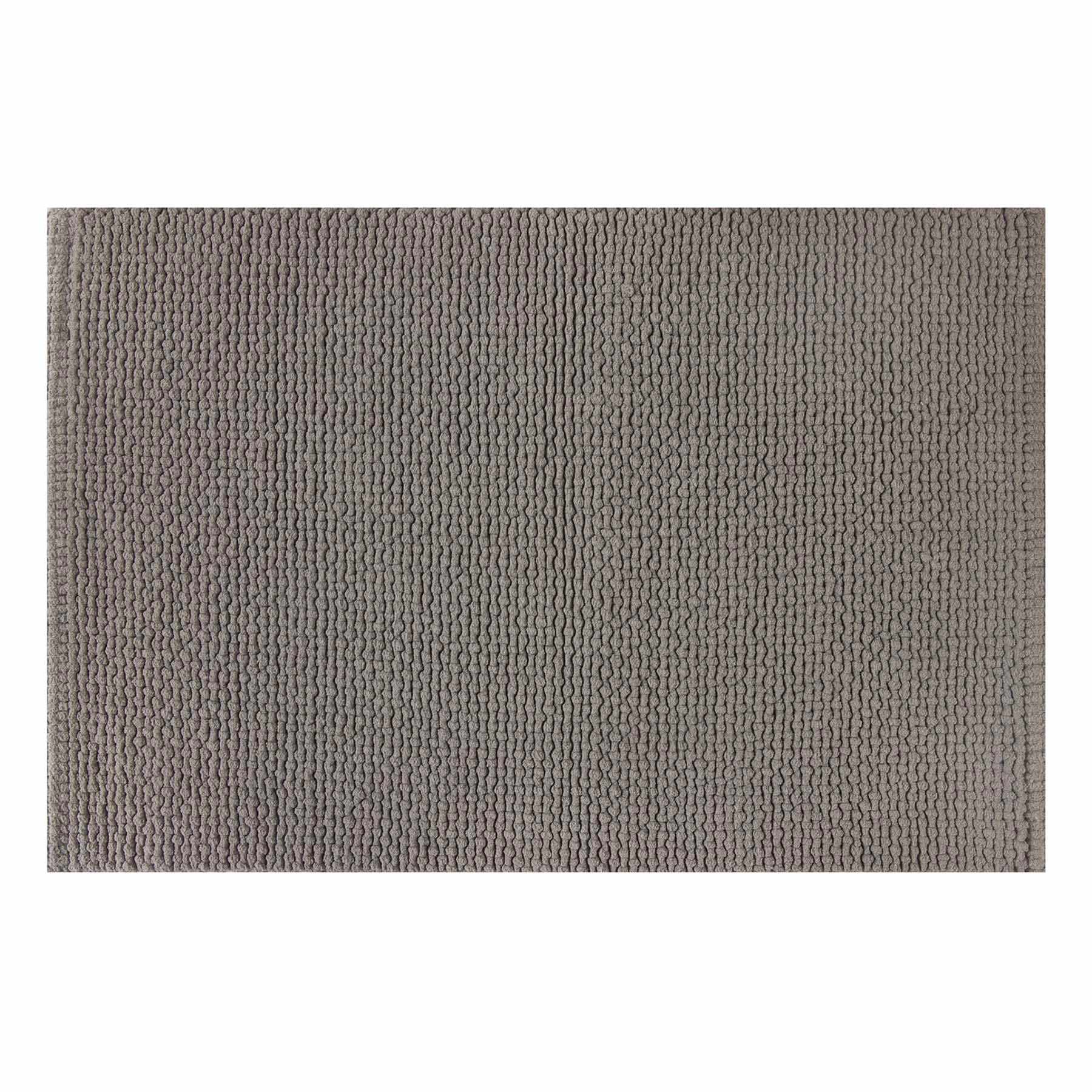 Honeybloom Dark Grey Braided Cotton Bath Rug, 20x30