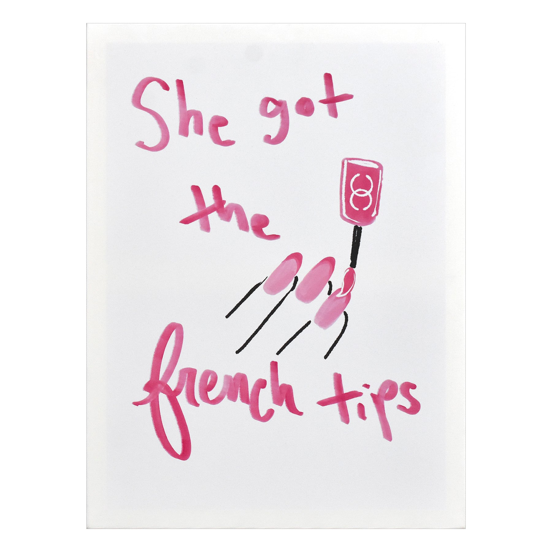 She Got The French Tips Canvas Wall Art, 16x12
