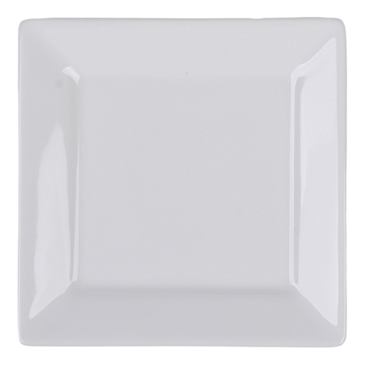 Bistro Set of 6 Super White Hard Square Porcelain Appetizer Plate, 5"