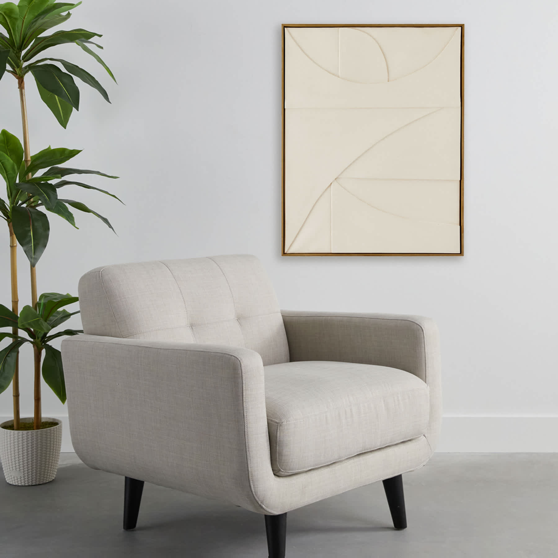 Crosby St. Framed Abstract Canvas Wall Art, 29x36