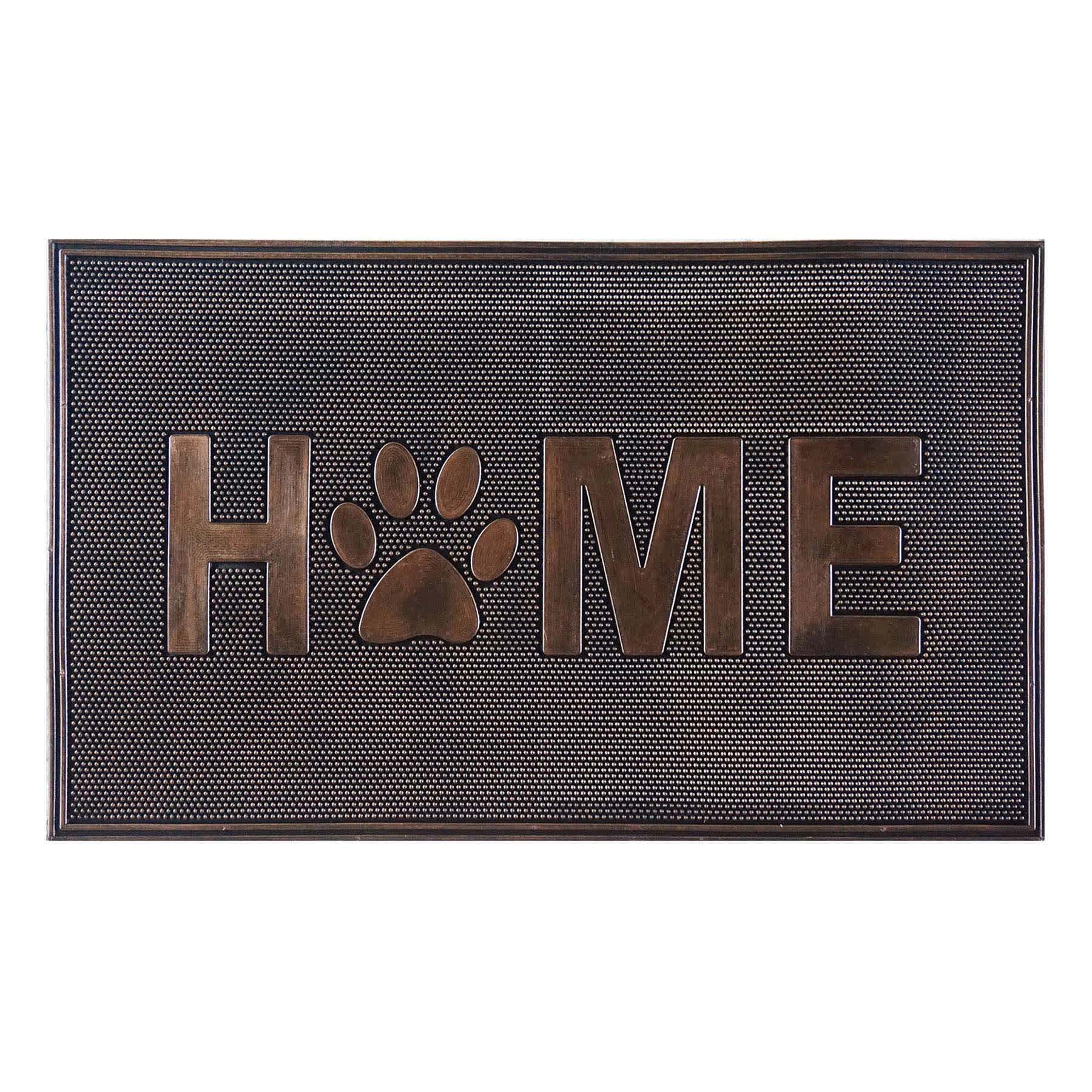 Paw Home Bronze Rubber Doormat, 18x30