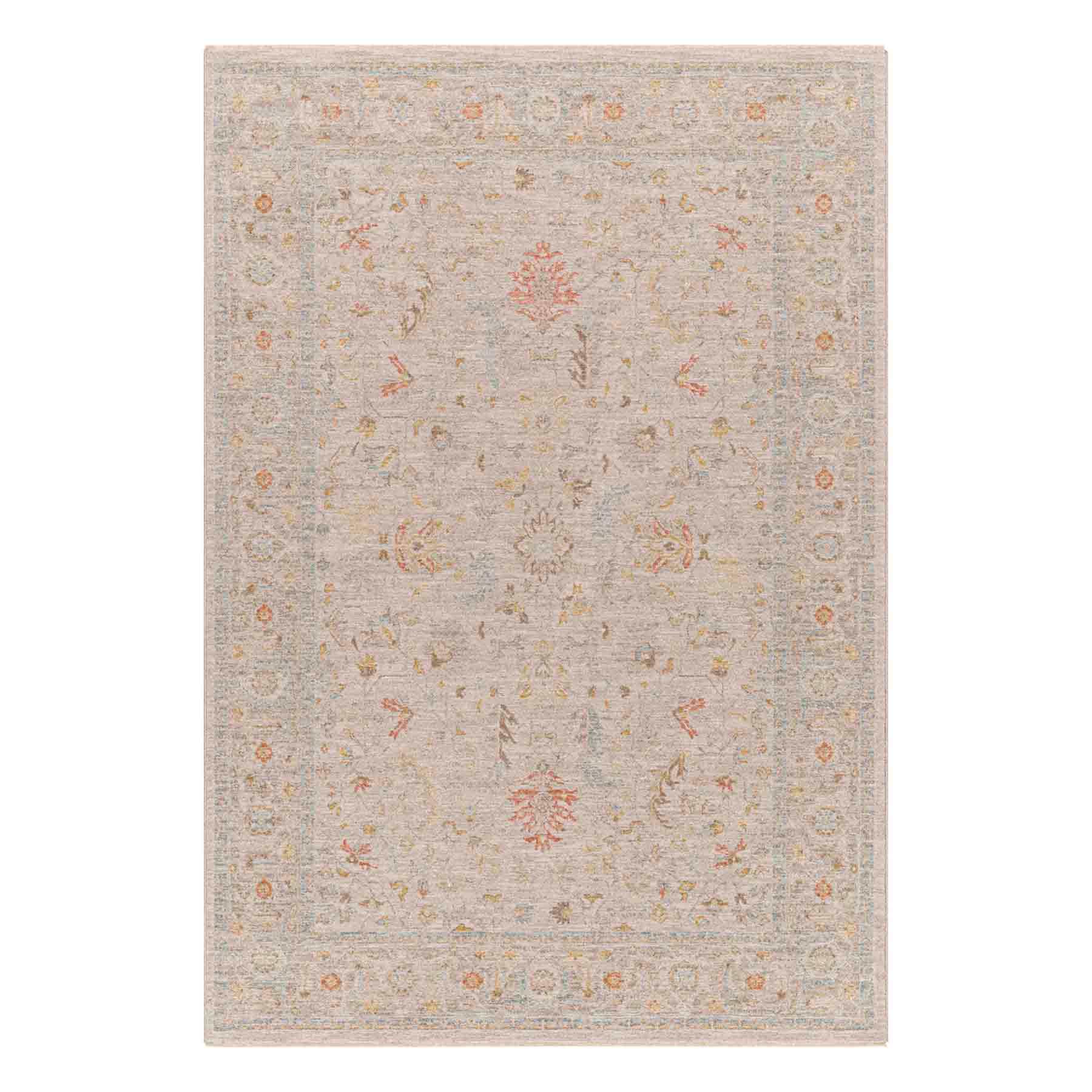 (A513) Honeybloom Avant Garde Taupe Floral Area Rug, 8x10