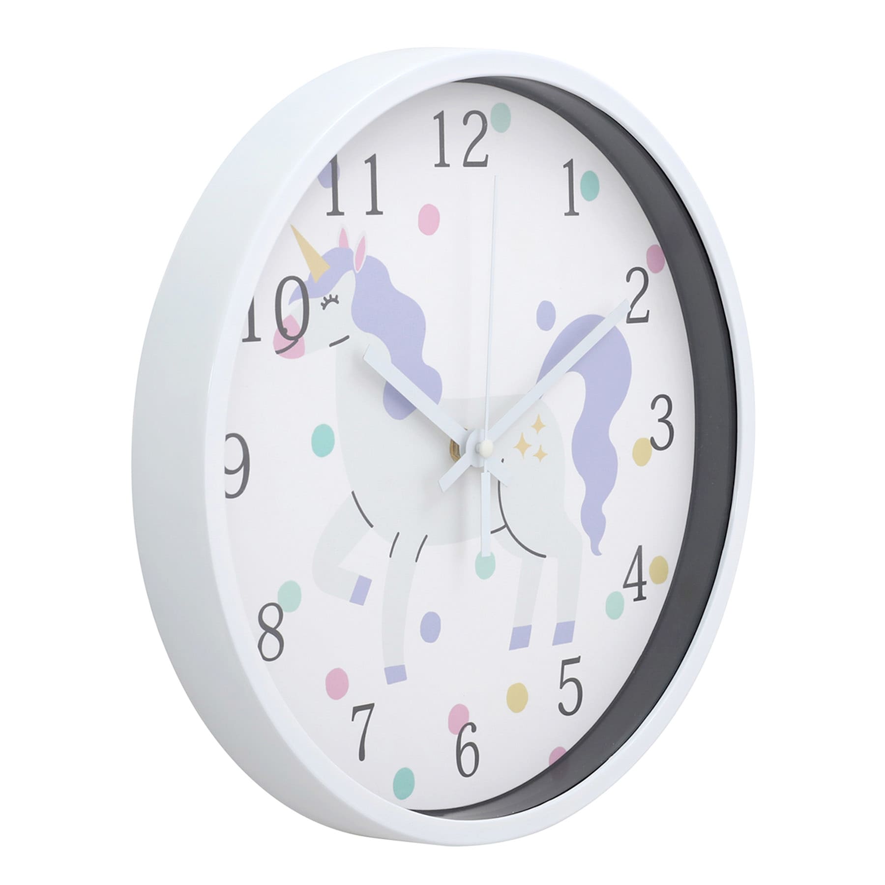 Tiny Dreamers Unicorn Round Wall Clock, 12"