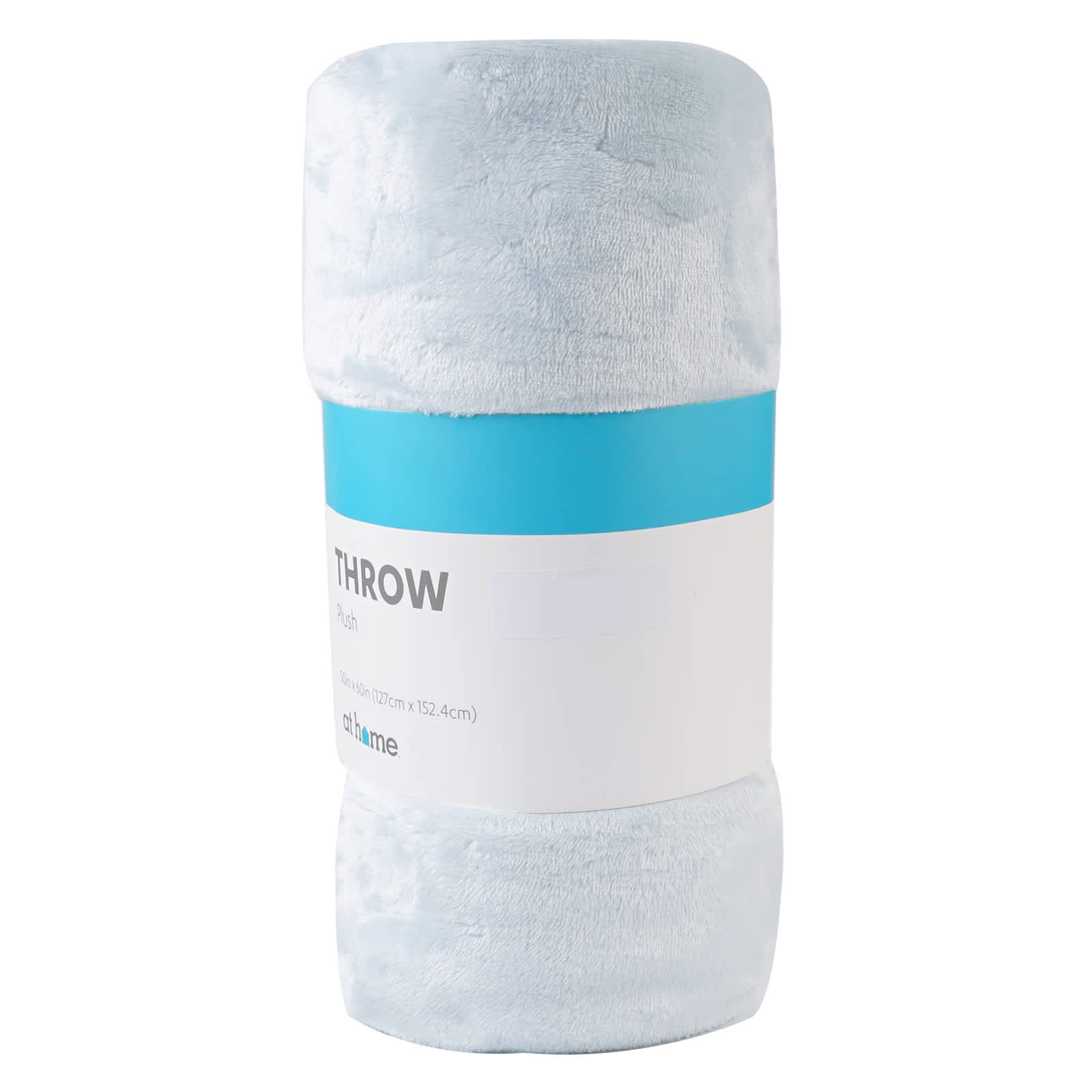 Light Blue Microfiber Plush Throw Blanket, 50x60