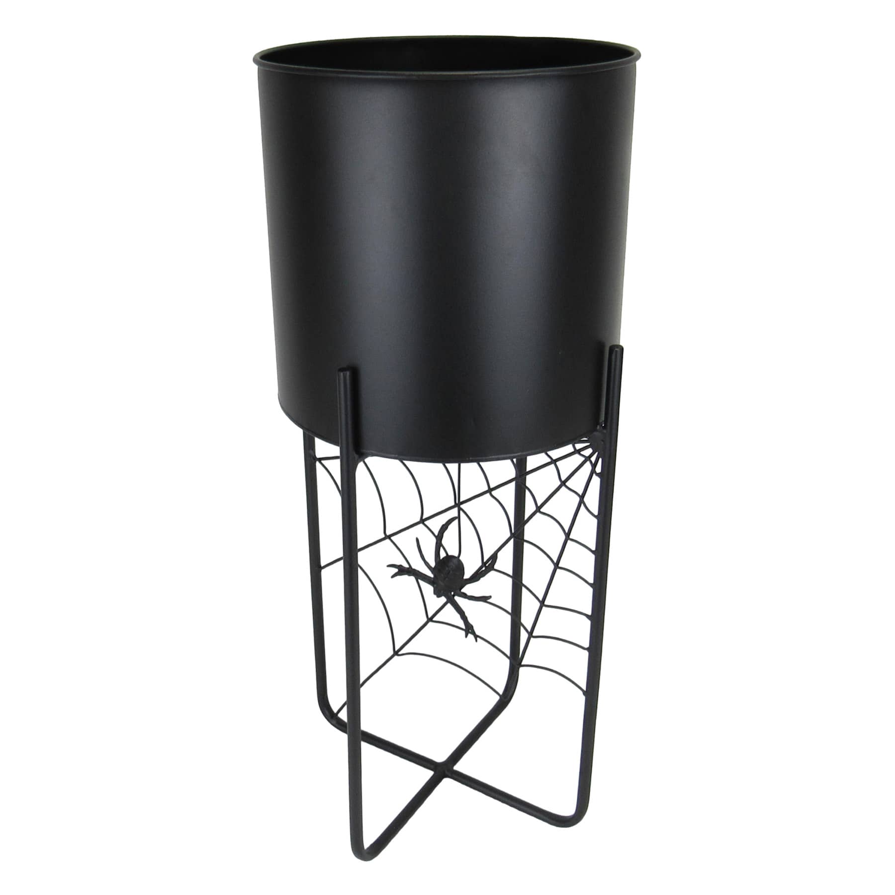 Spider Web and Spider Metal Planter Stand, 20"