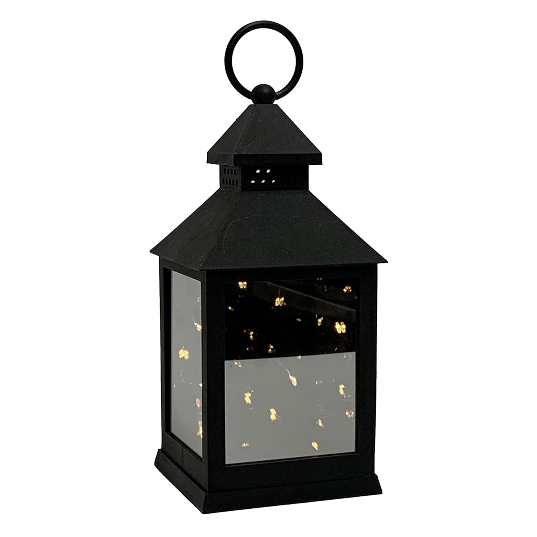 Black String LED Lantern, 9.5"
