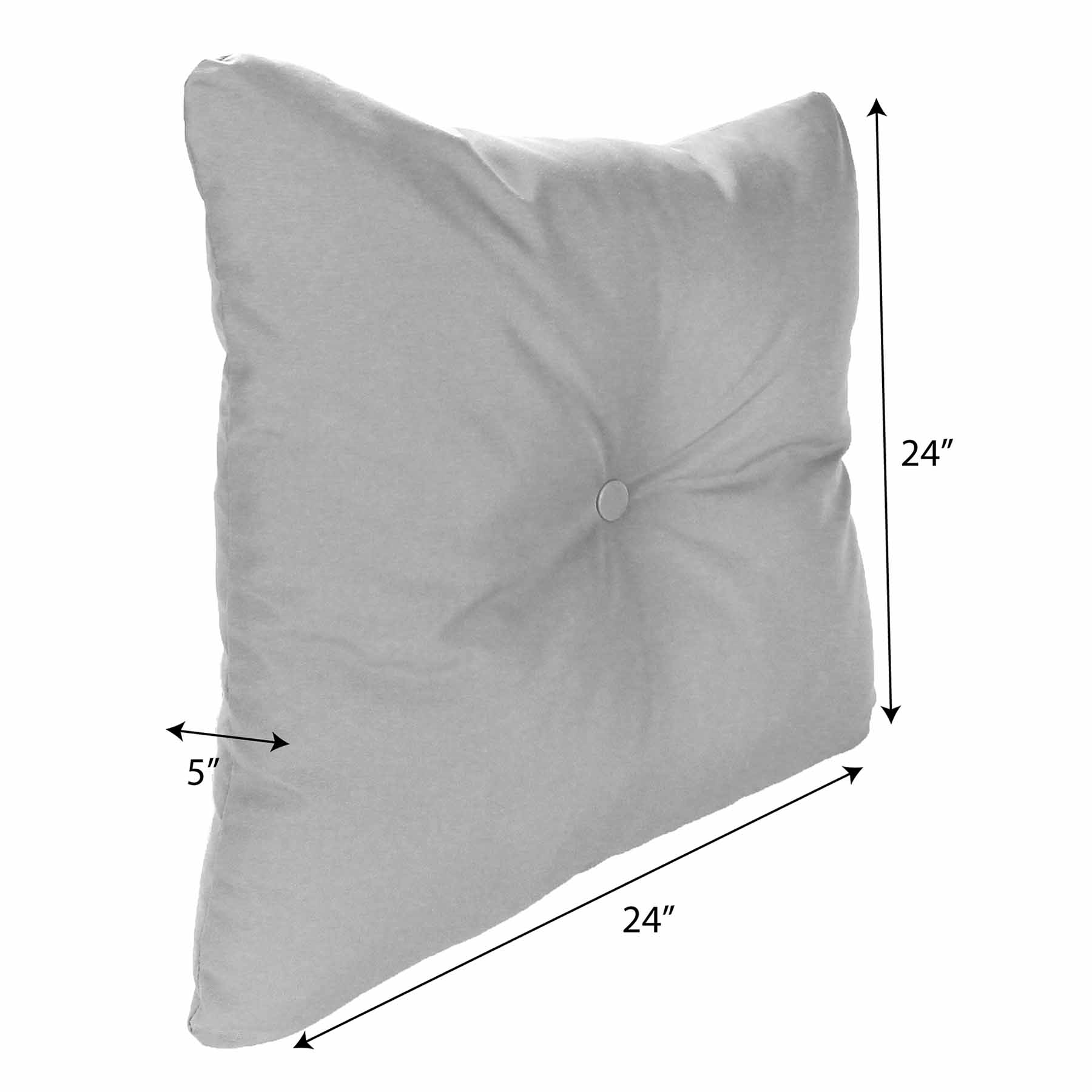 Tahiti Silver Outdoor Tufted Back Cushion