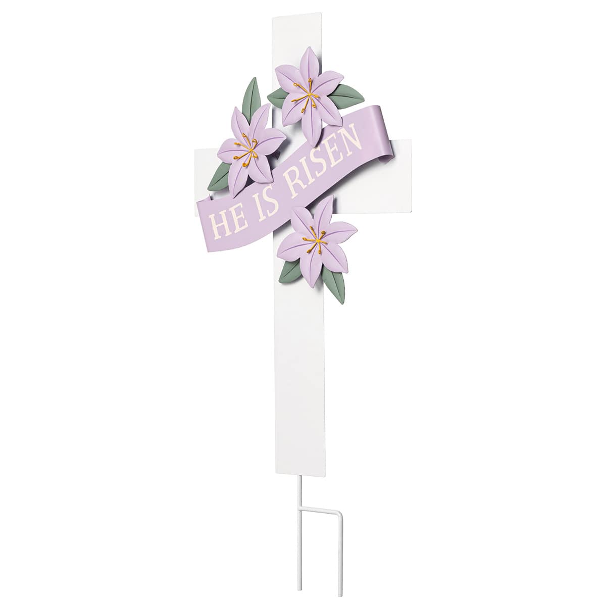 Homespun Easter He Is Risen Yard Stake, 30"