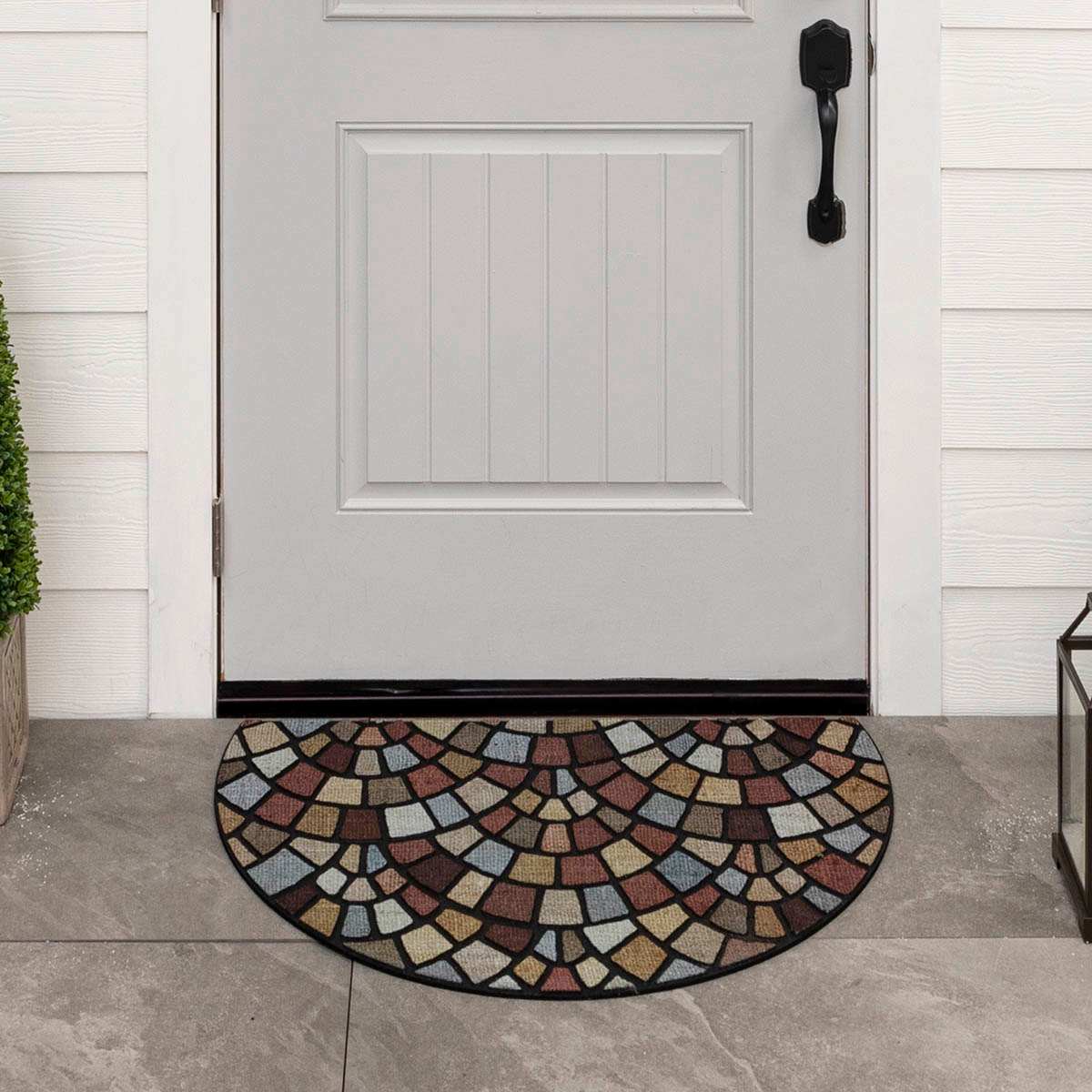 Burlap Bay Rubber Slice Doormat, 23x35