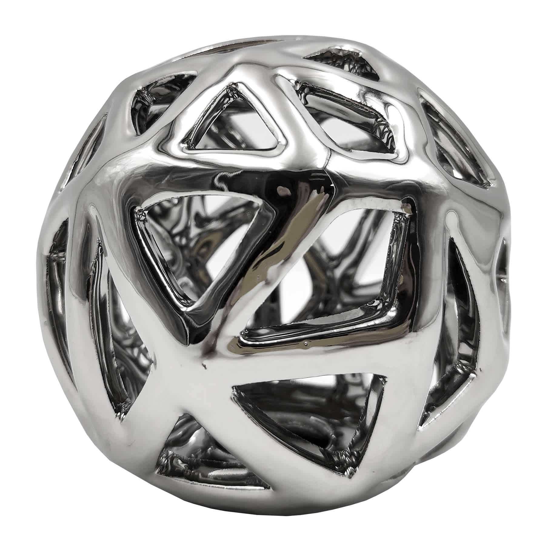 Silver Ceramic Ball, 5"