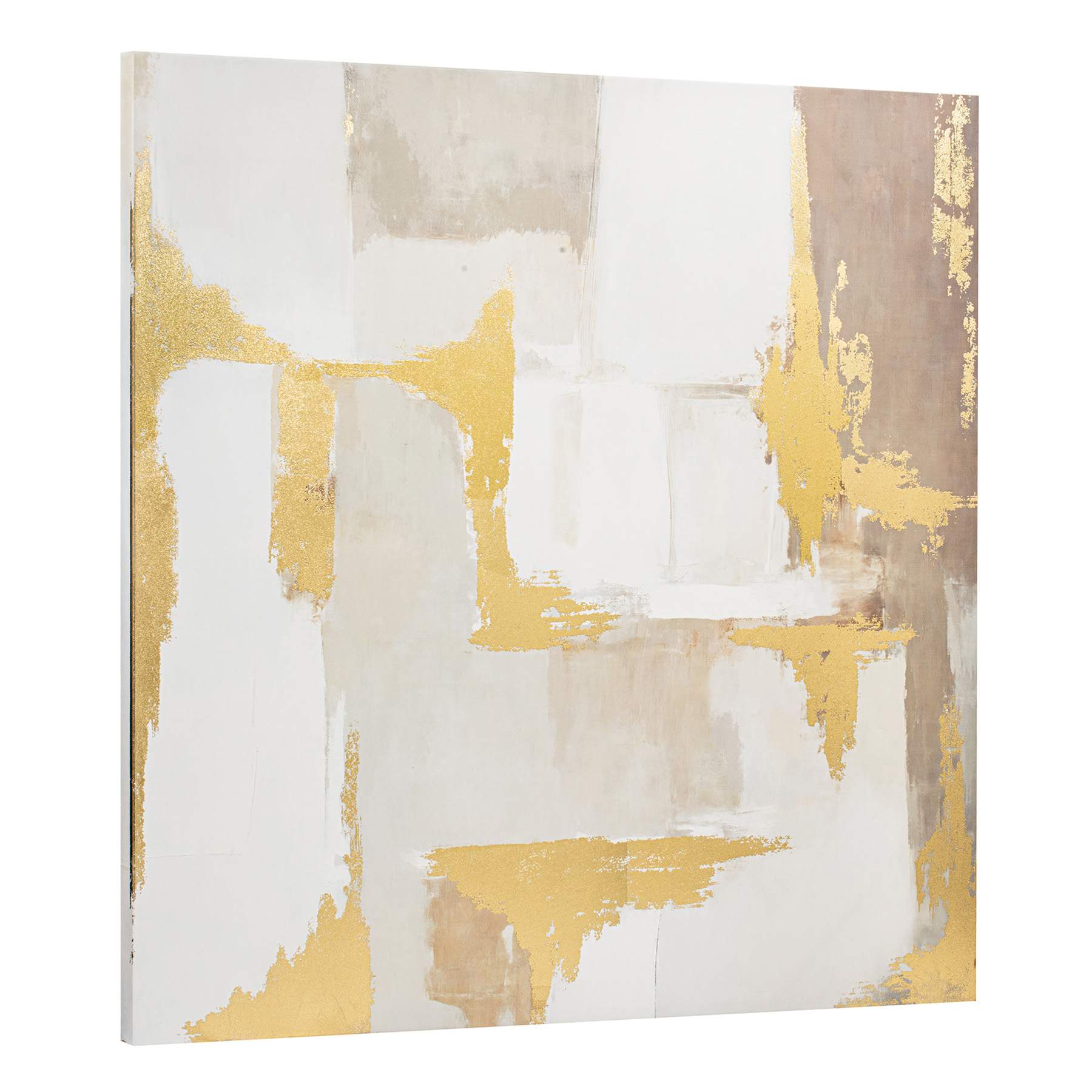 Neutral & Gold Embellished Canvas Wall Art, 40"