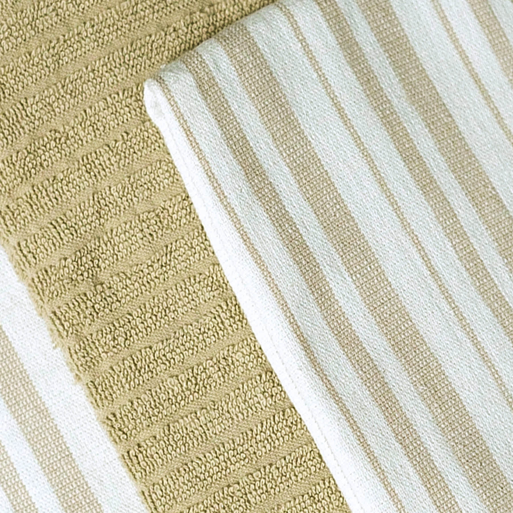 Set of 3 Taupe Lakewood Reverse Terry Cotton Kitchen Towels