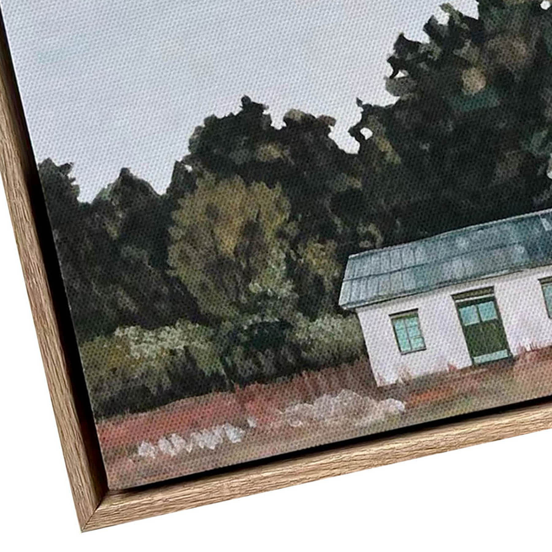 Honeybloom Framed Forest Cottage Canvas Wall Art, 8x10