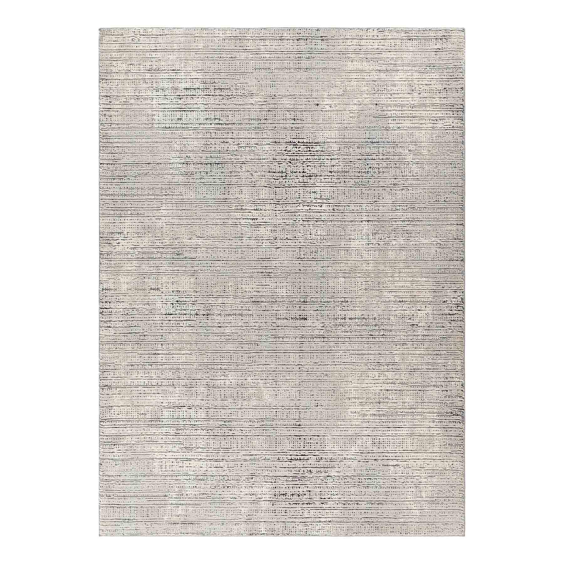(B879) Alder Taupe High-Low Washable Area Rug, 5x7