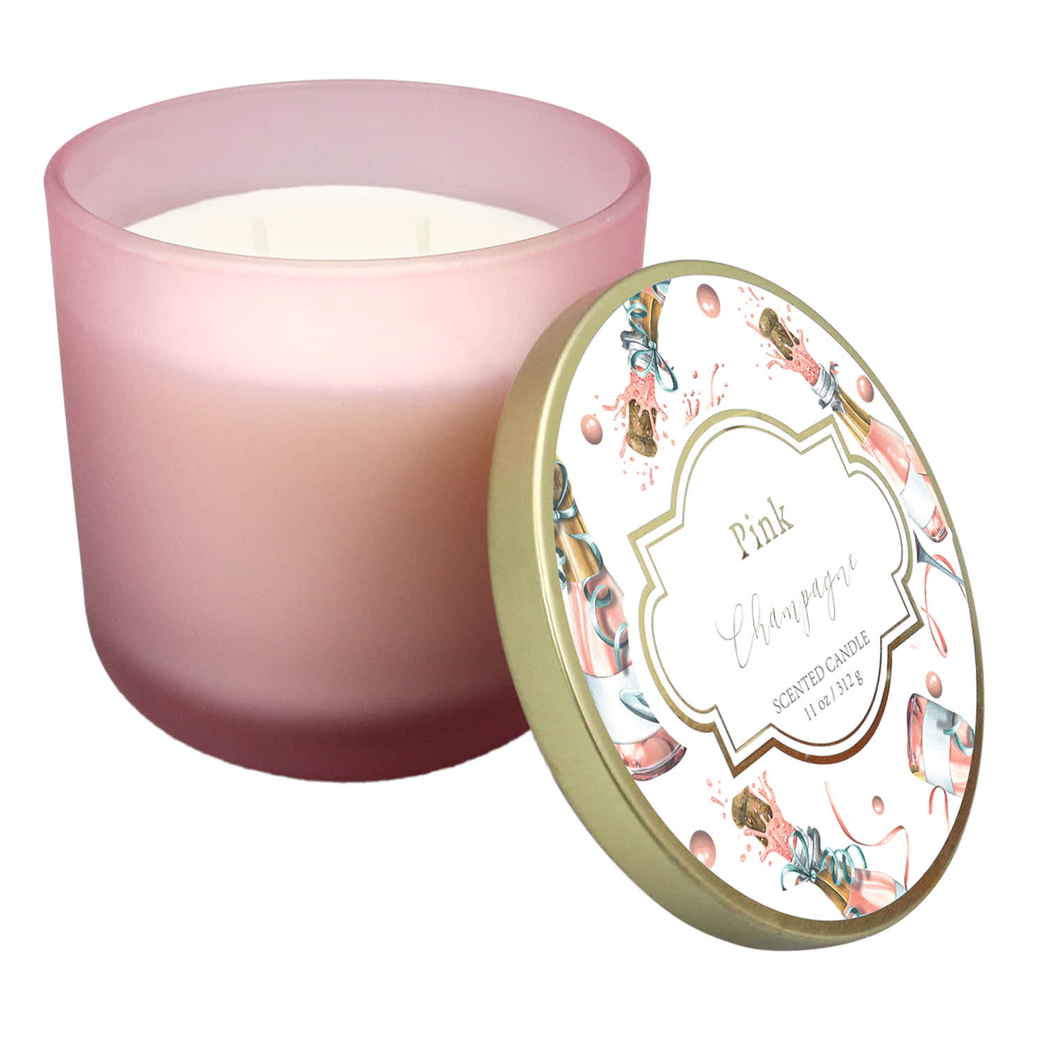 Pink Champagne Scented Jar Candle, 11oz
