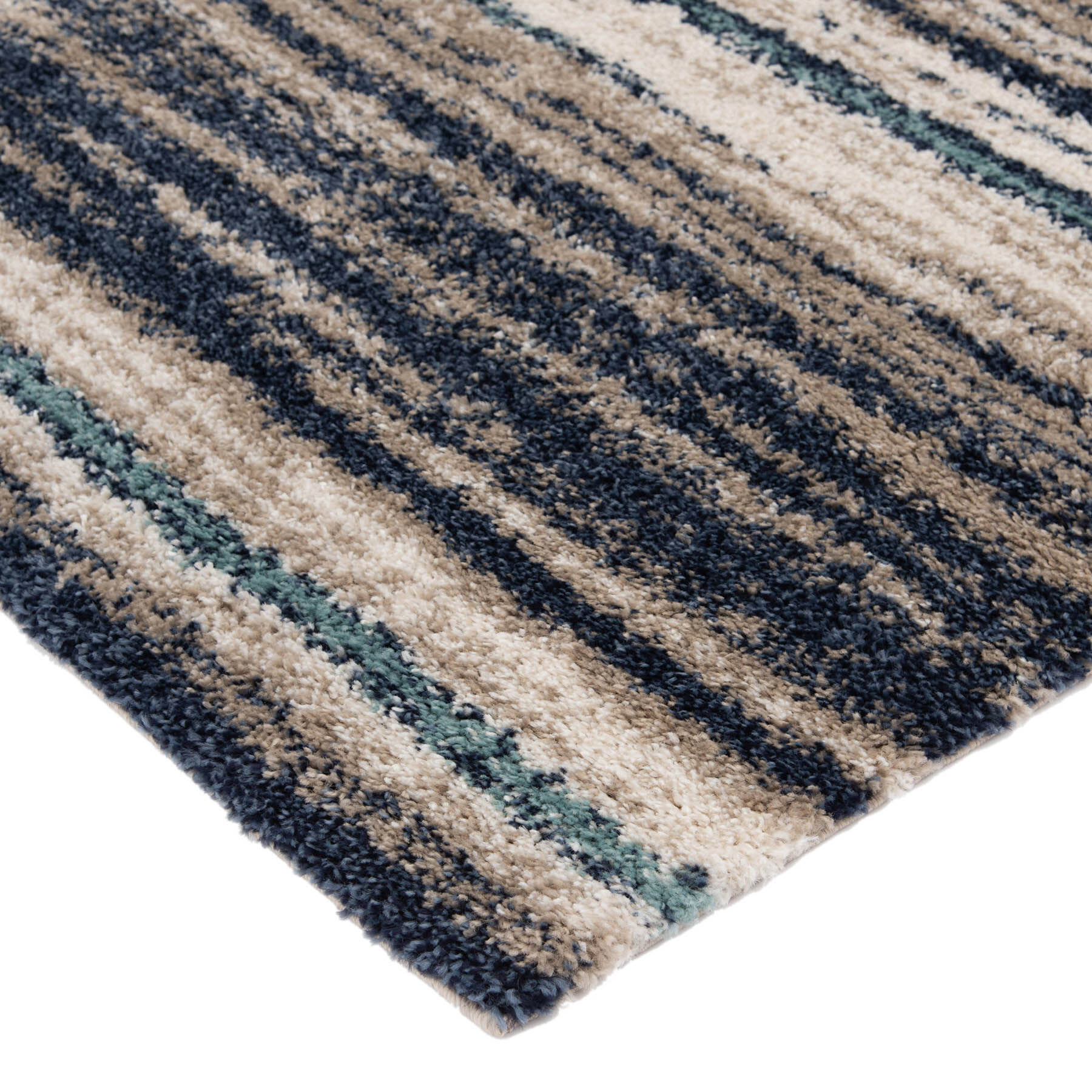 (C155) Dunkerton Multicolor Woven Shag Area Rug, 5x7