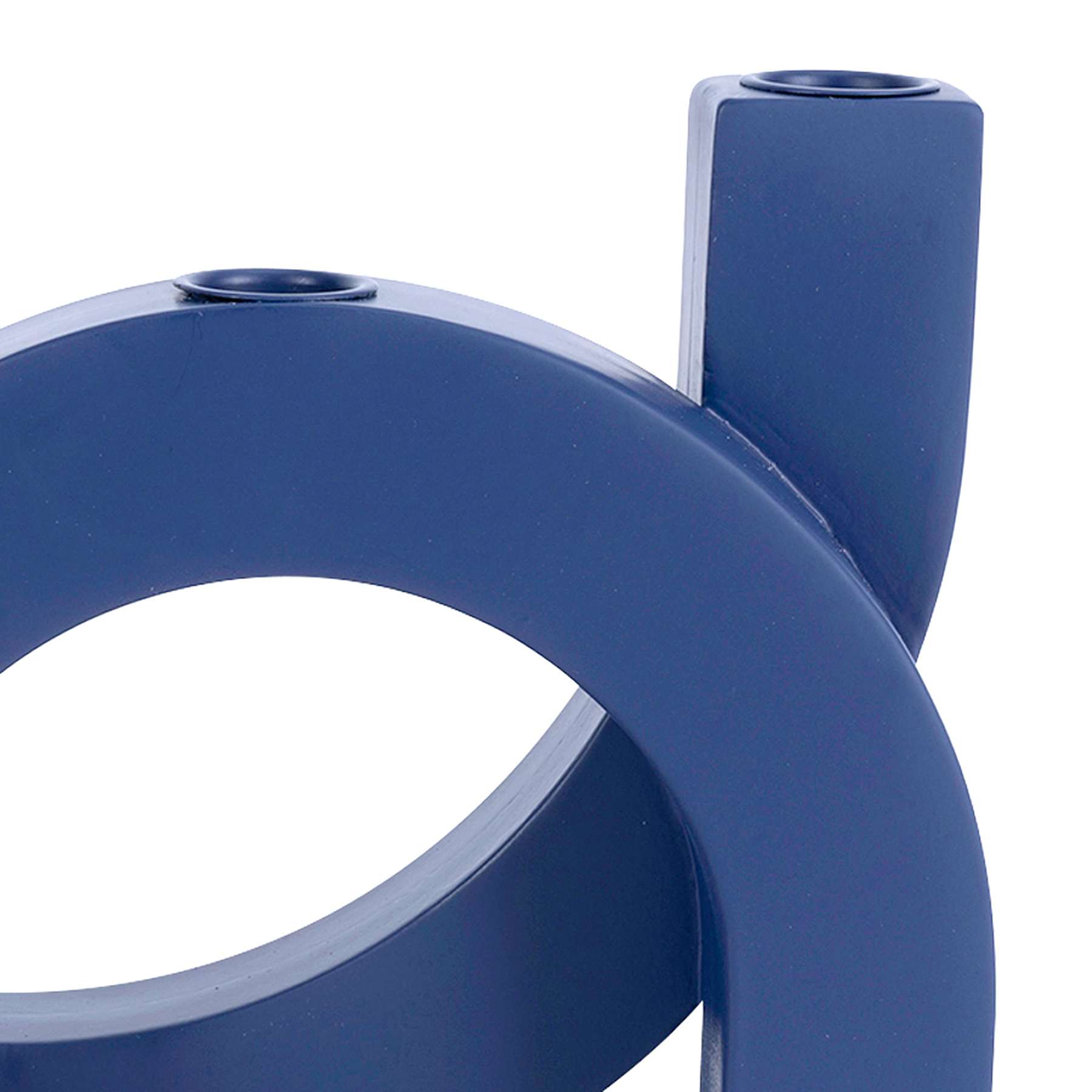 Crosby St. Blue Wood Taper Candle Holder, 11"