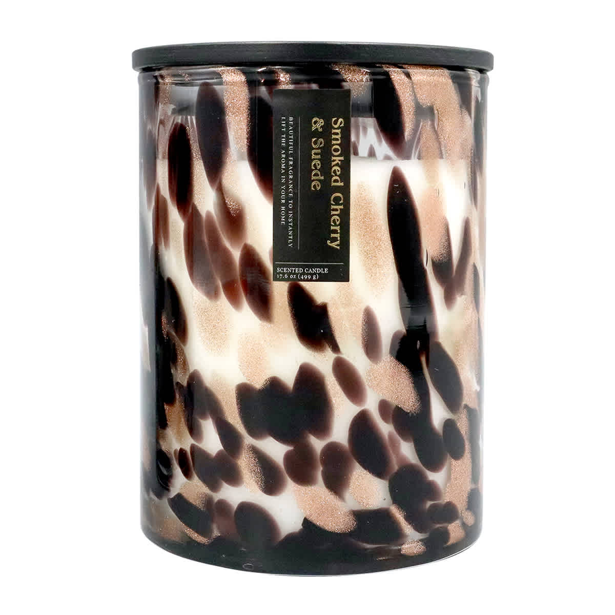 Smoked Cherry & Suede Scented Confetti Glass Jar Candle, 17.6oz