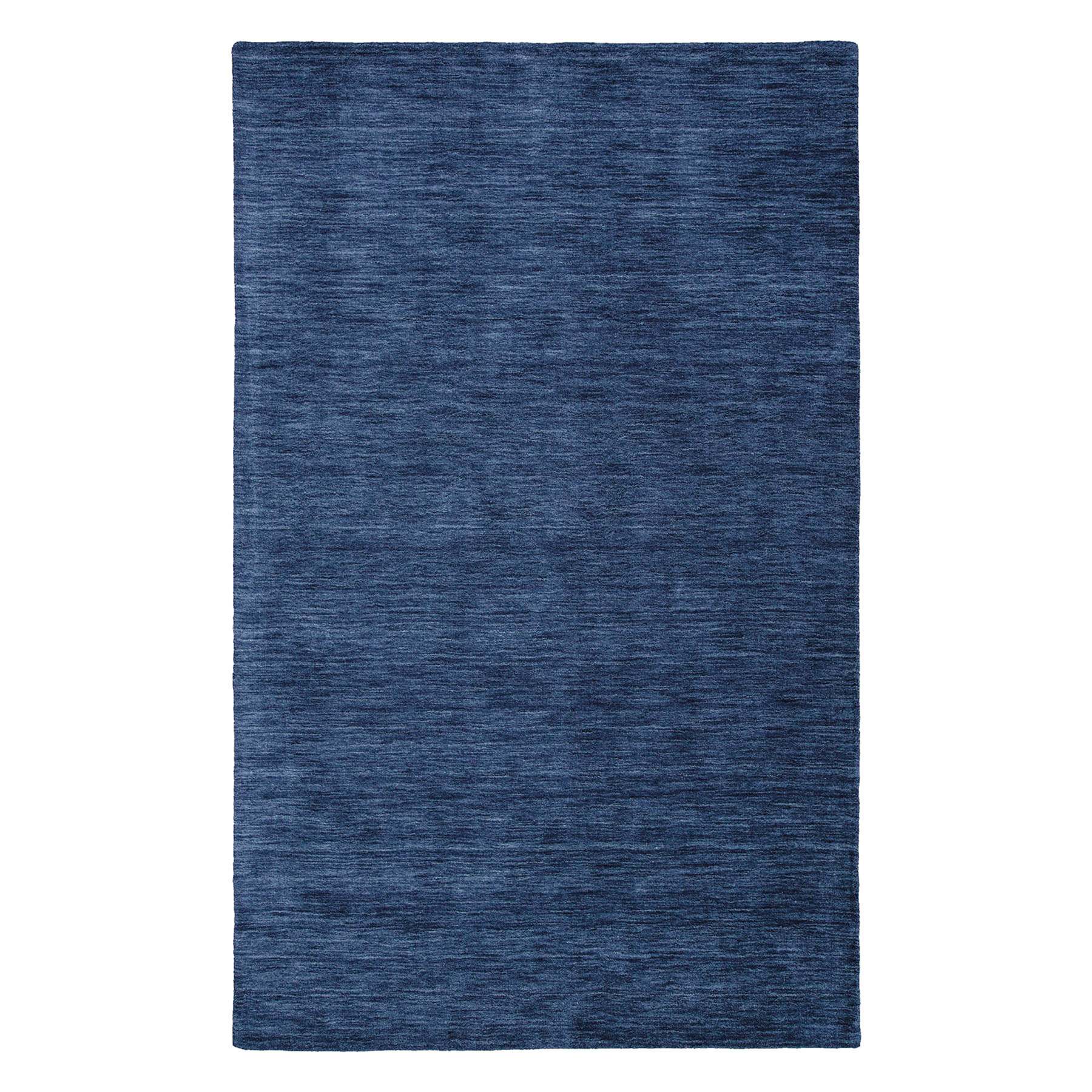 (A506) Ty Pennington Whitaker Navy Blue Wool Tufted Area Rug, 7x9