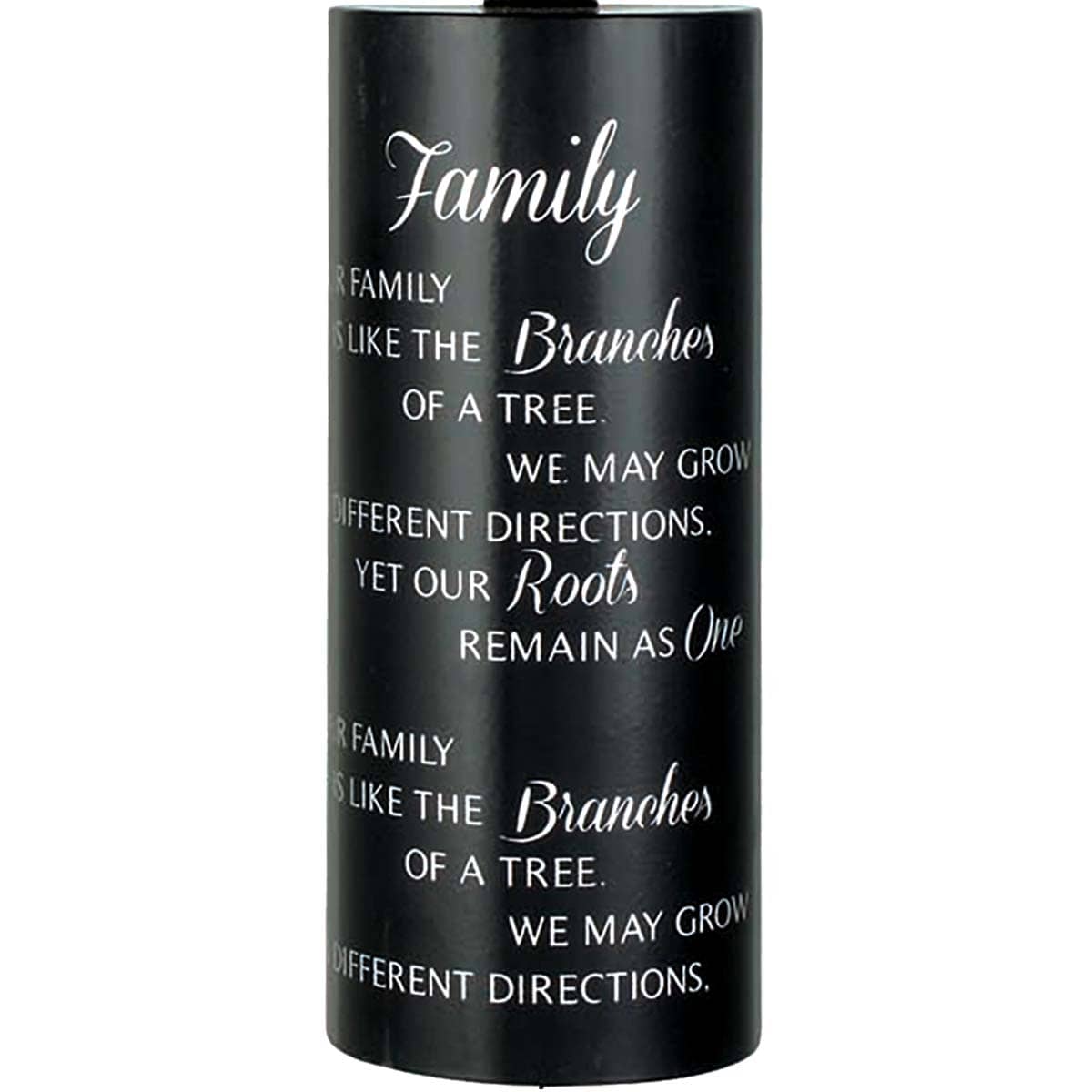 Black Family Sentiment Cylinder Wind Chime, 22"