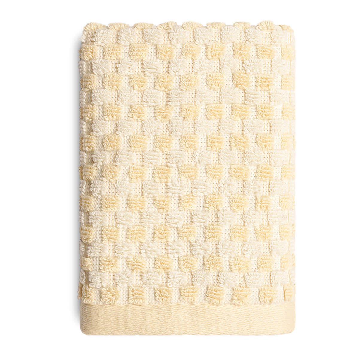 Honeybloom Plush Performance Yellow Popcorn Cotton Washcloth, 13"