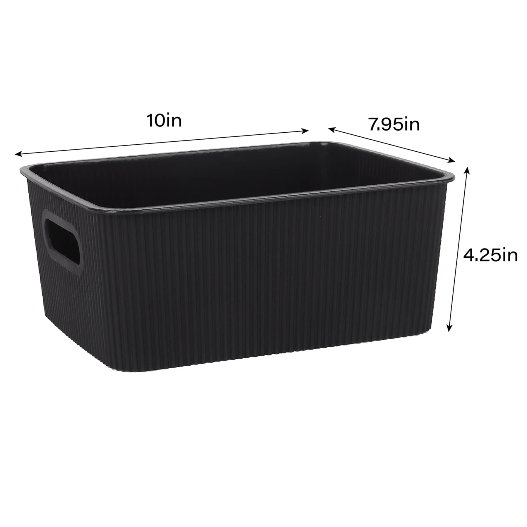 Doric Black Storage Basket, Small