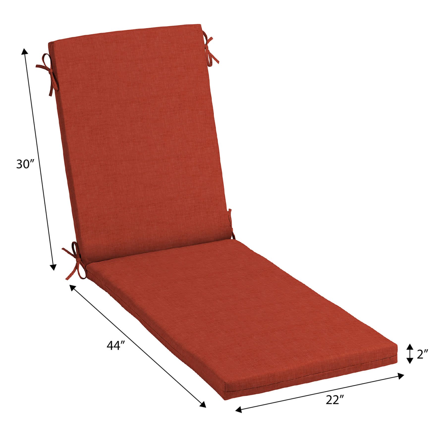 Cinnamon Premium Woven Outdoor Chaise Lounge Cushion