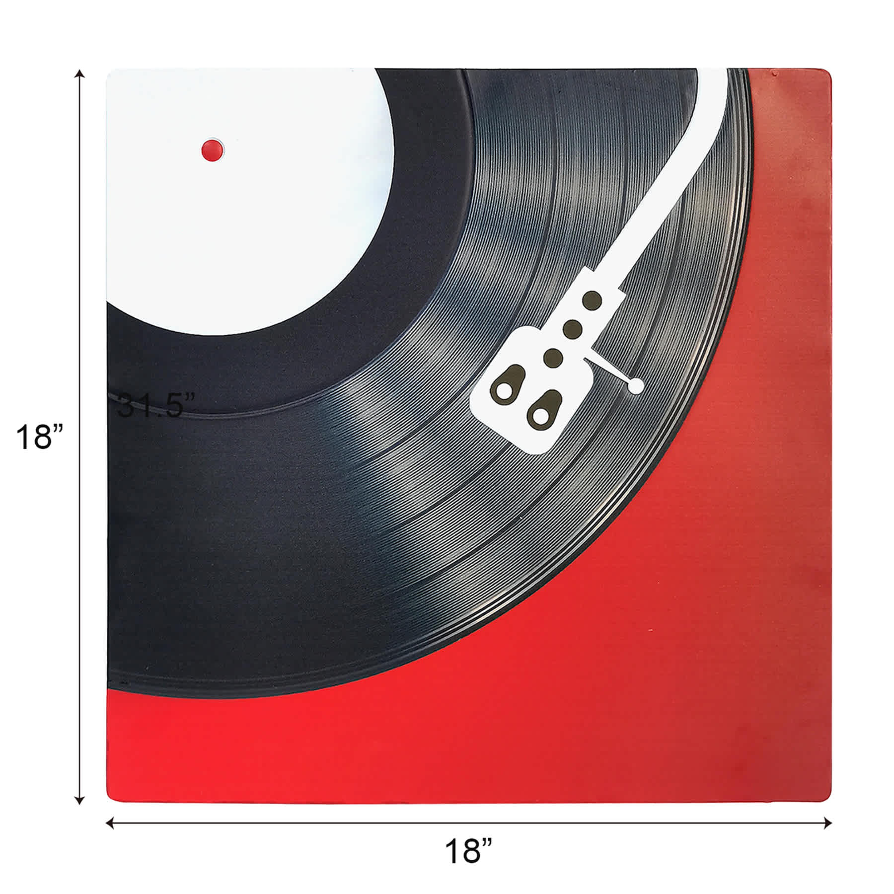 Vinyl Record Metal Wall Art, 18"