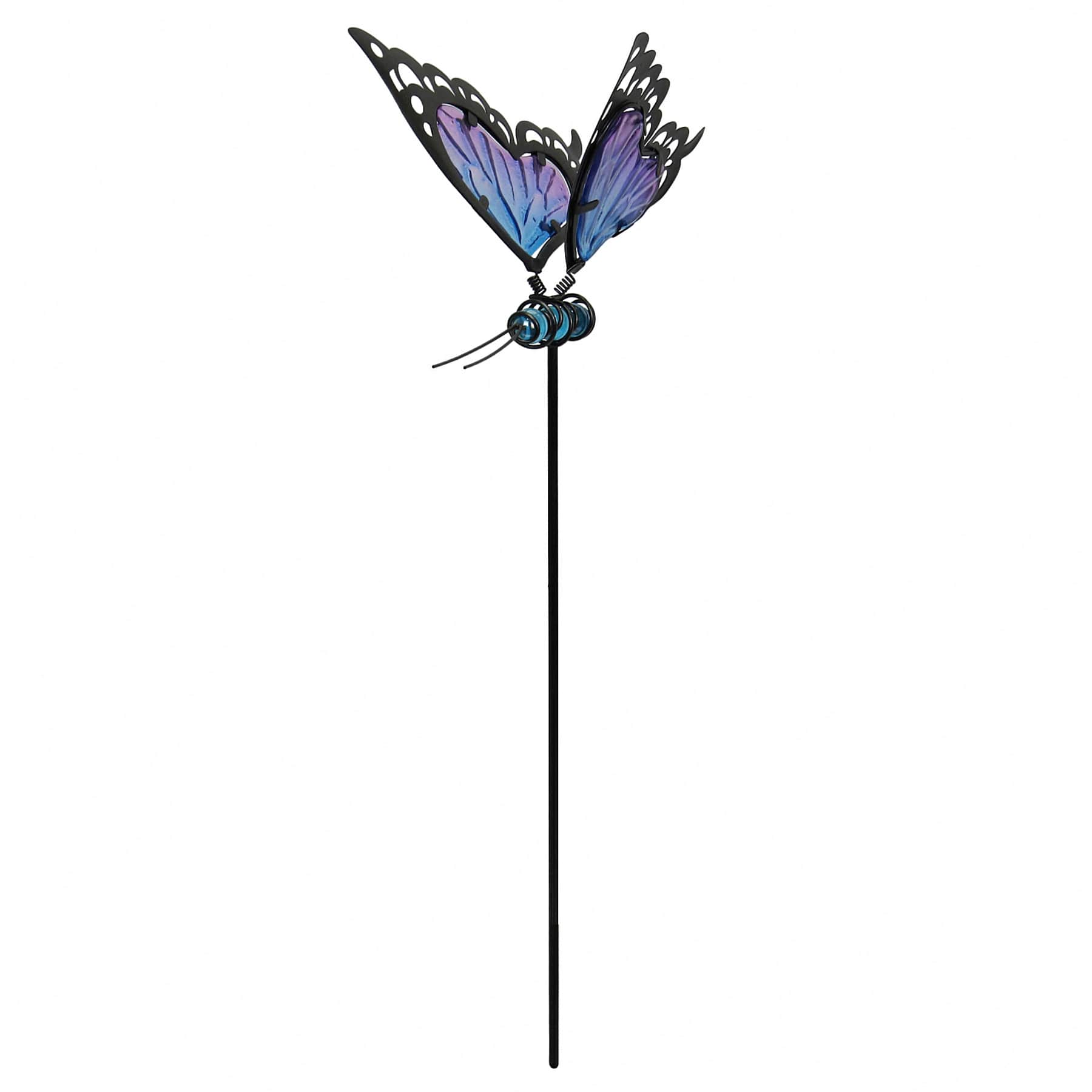 Blue Butterfly Yard Pick, 24"