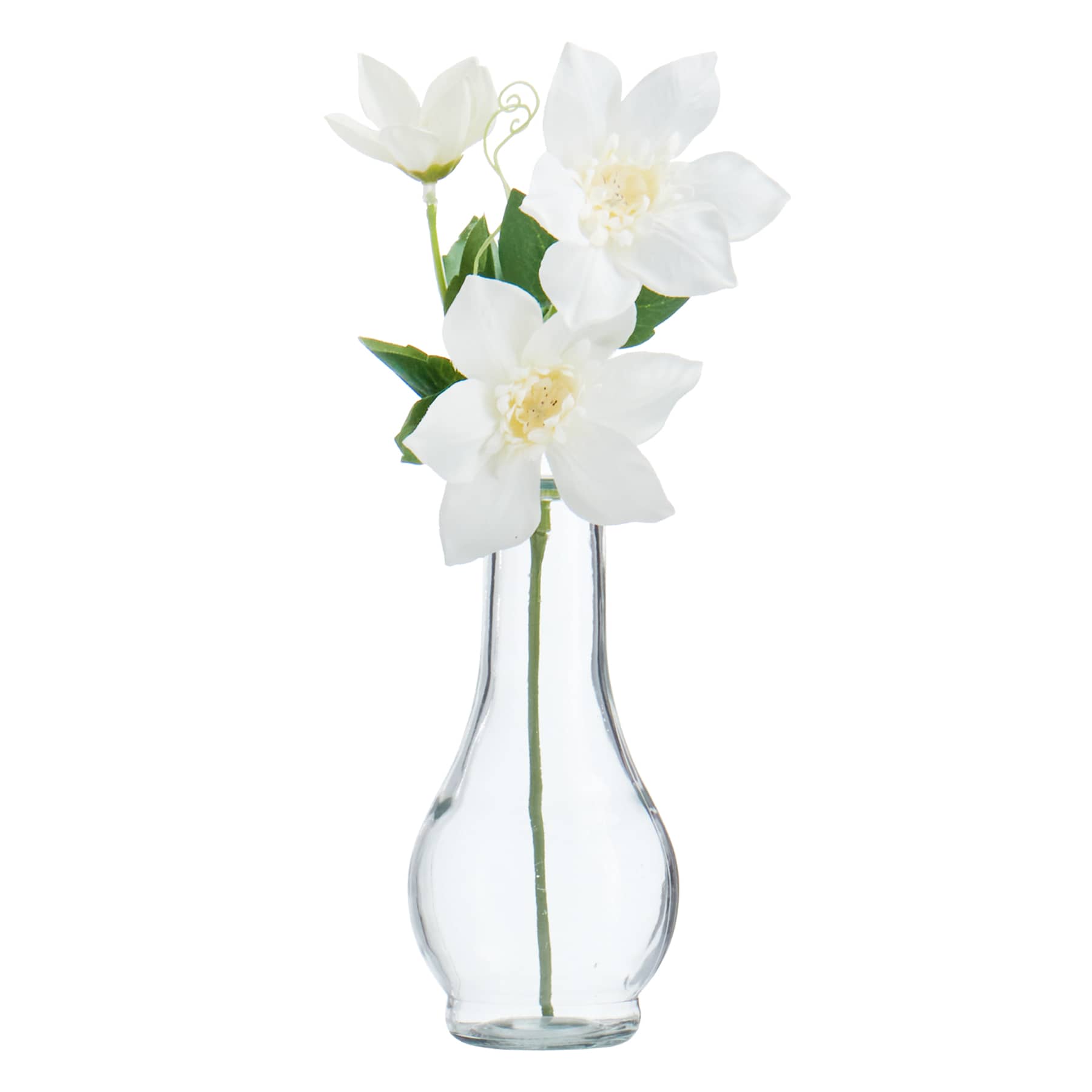 Clear Glass Bud Vase, 6.5"