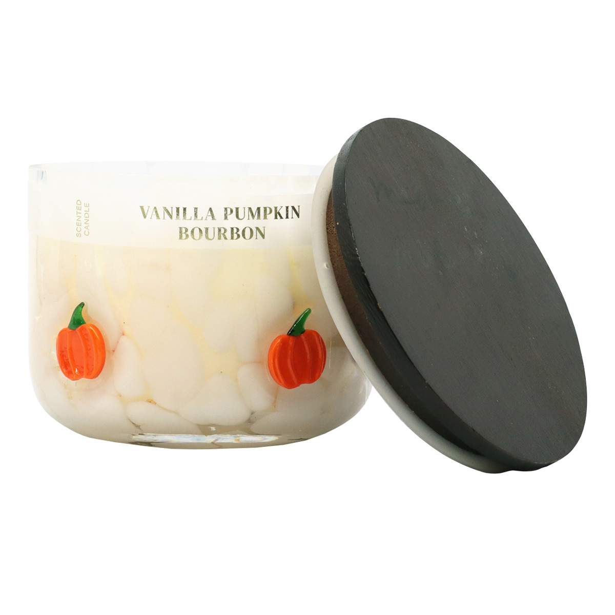 Vanilla Pumpkin Bourbon Scented Pumpkin Icon Jar Candle, 12oz