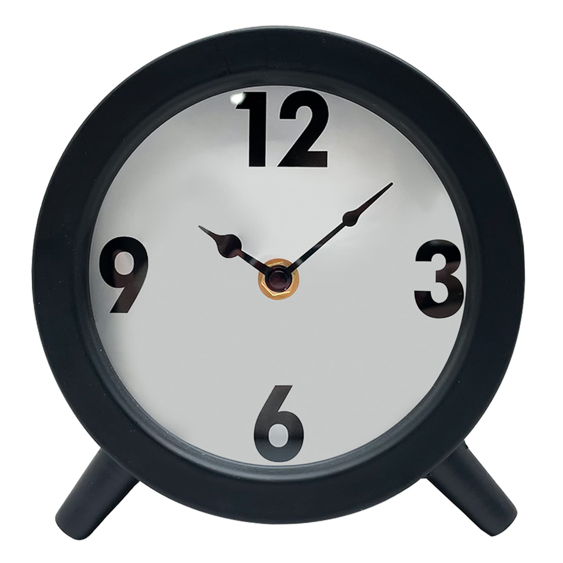 Black Round Clock, 6"